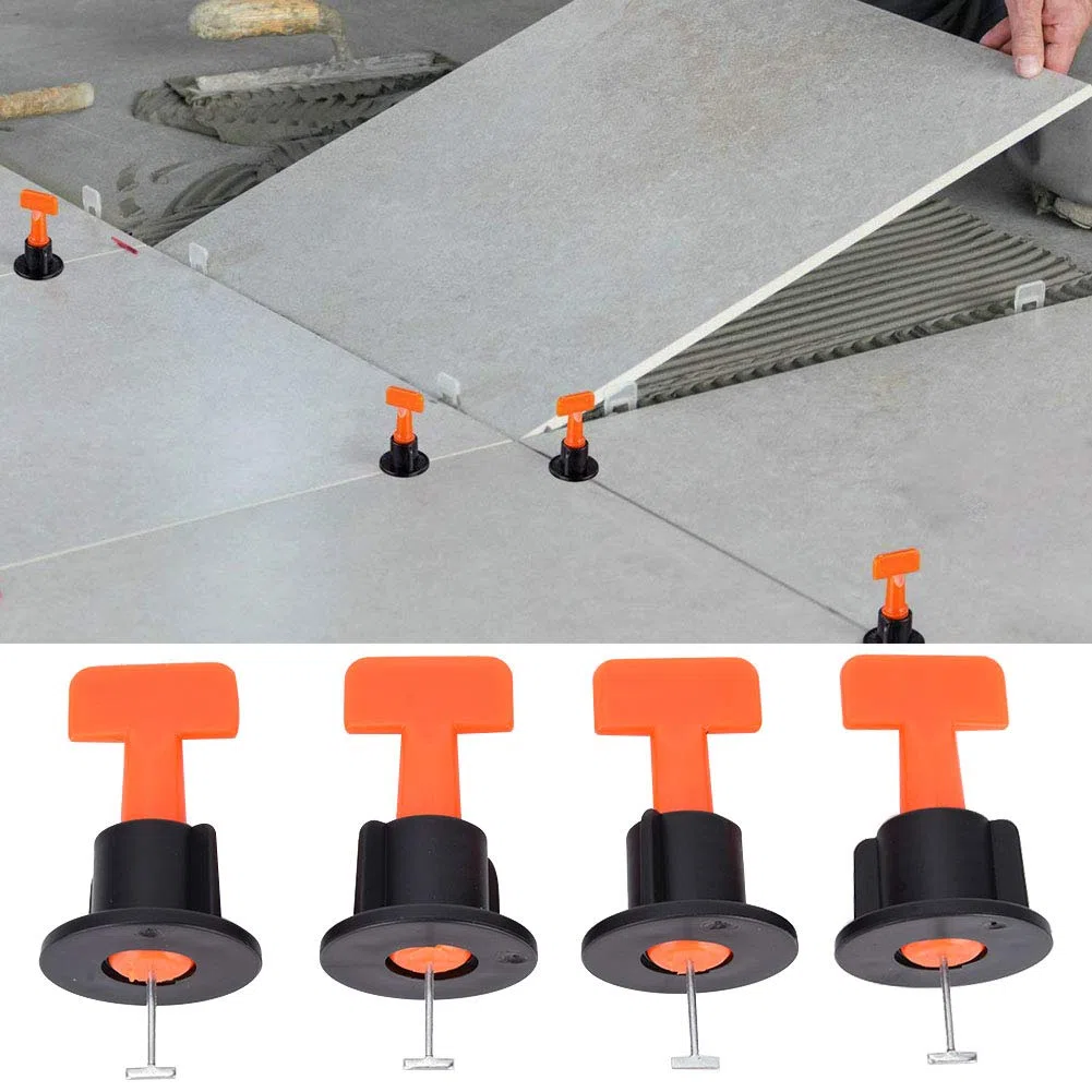 Kit de nivelacin de azulejos, 50 piezas, espaciador para piso y pared, herramienta de bricolaje para renovacin del hogar