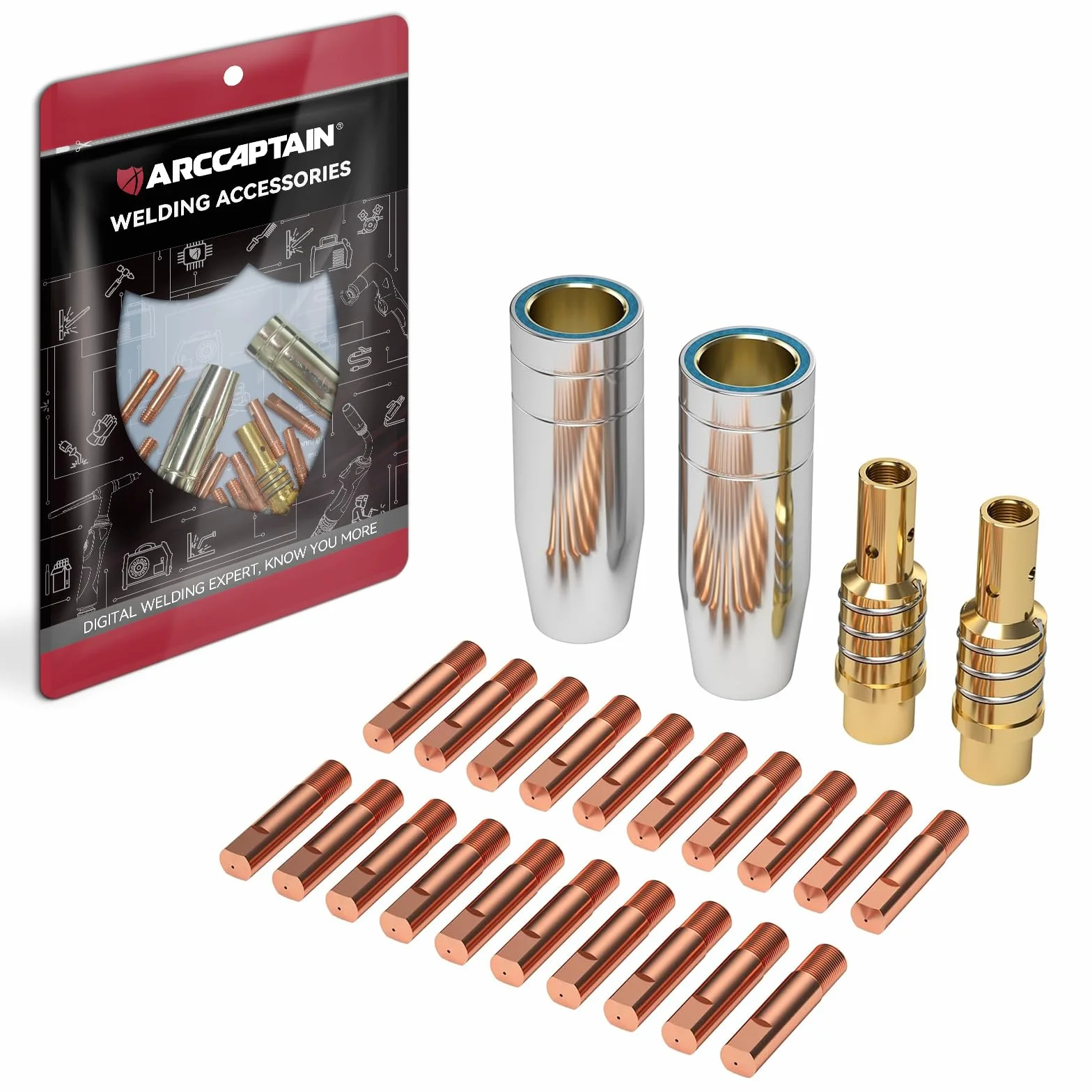 ARCCAPTAIN Kit de accesorios para pistola de soldadura Mig de 0,8mm pulgadas para pistola MIG MB15