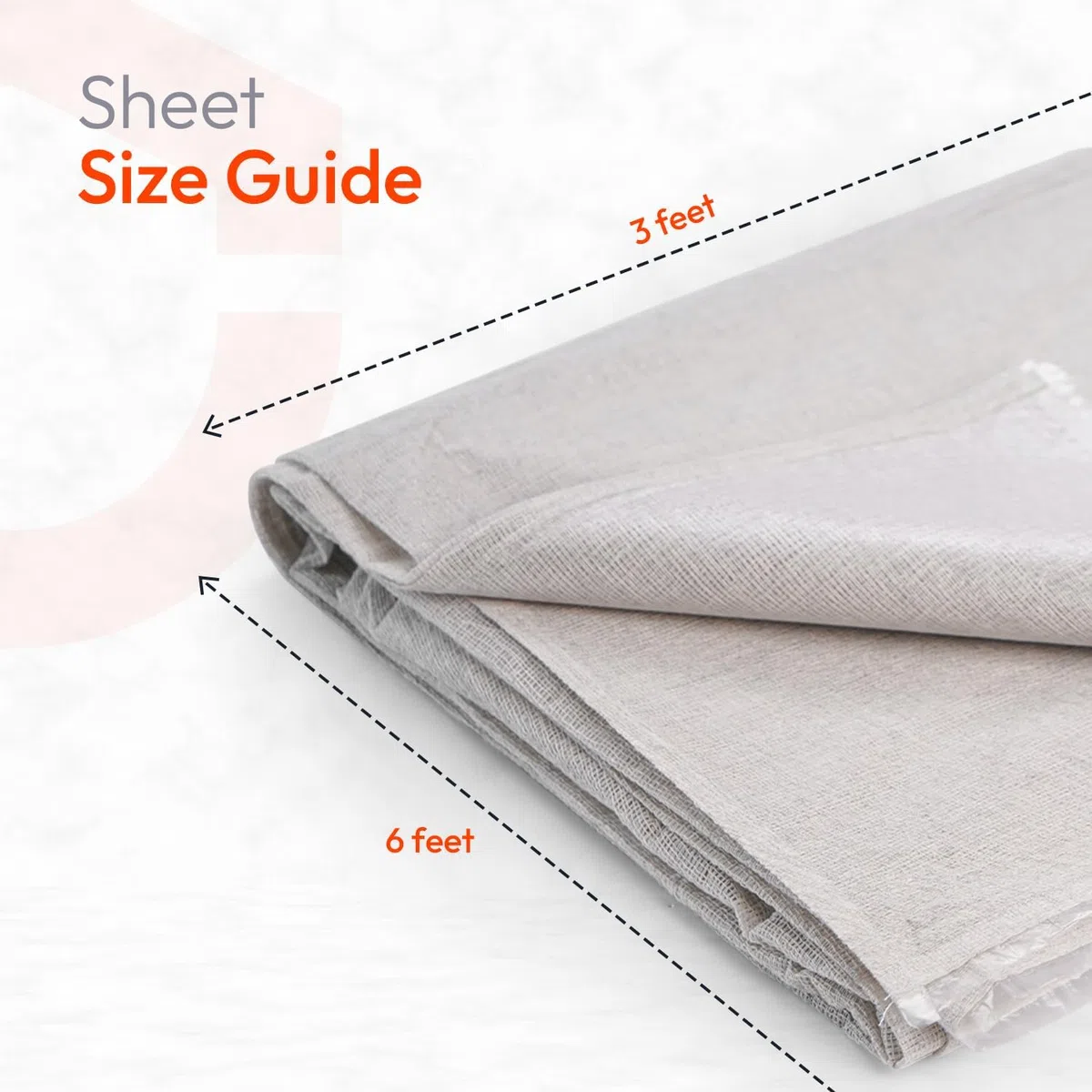 Paquete de 2 hojas de polvo de algodón laminado para decorar 6 piesx3 pies, suelo, caja de escalera (2)