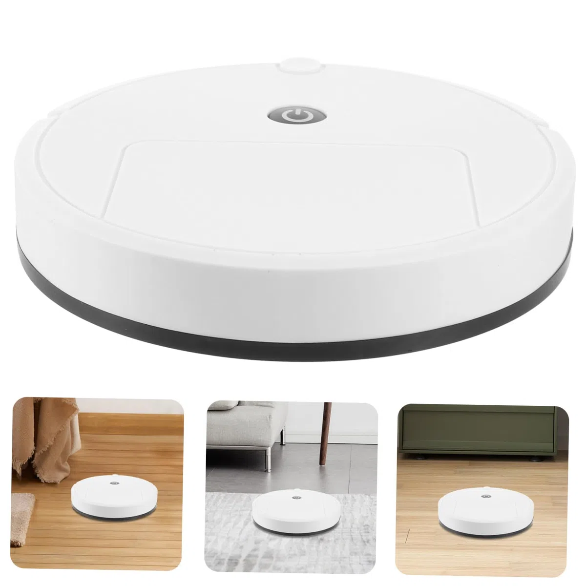 Robot Fregasuelos Automático Recargable por USB Limpiador Inteligente con Función de Barrido y Fregado para Hogar y Oficina y Fácil de Usar