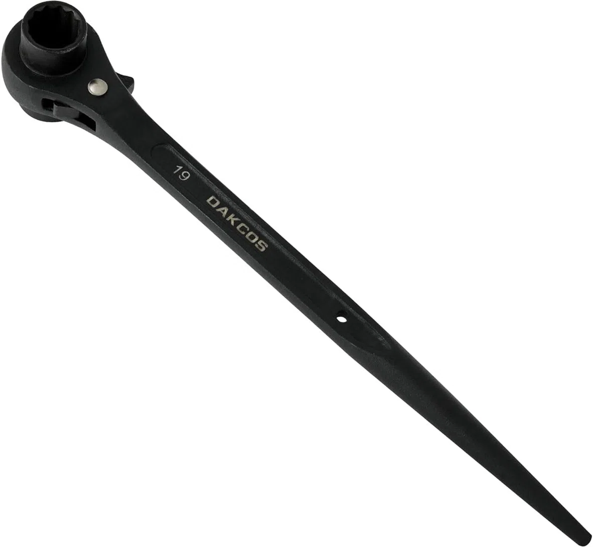DAKCOS Llave de Carraca de Andamio 19/22 mm Derecha/Izquierda, Reversible, Negro