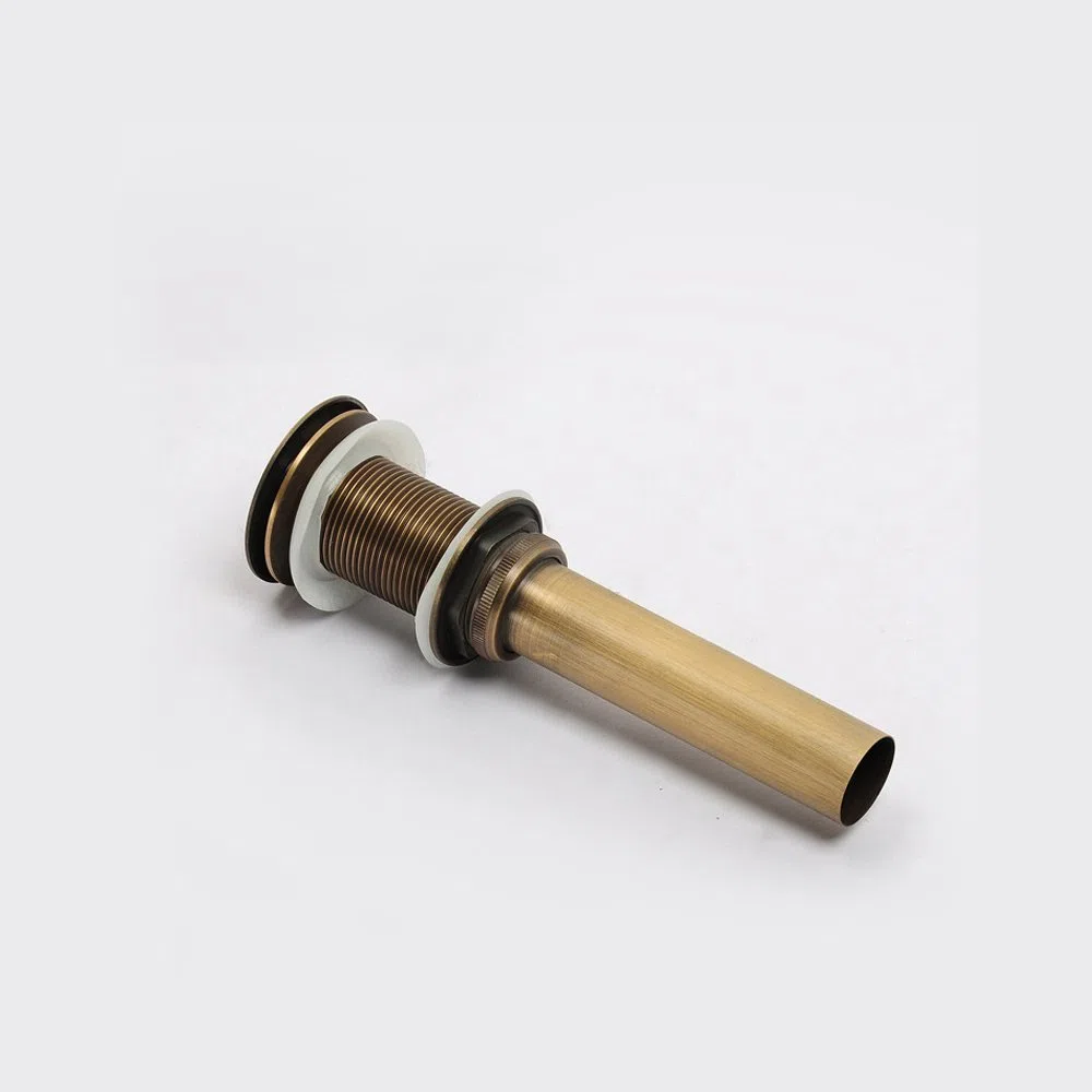 Fregadero para Lavabo sin Ranura Empujar para Elevar Haga Clic en Tapón para Desecho Clack Tapón para Desagüe sin Desbordamiento Terminado (Amarillo)