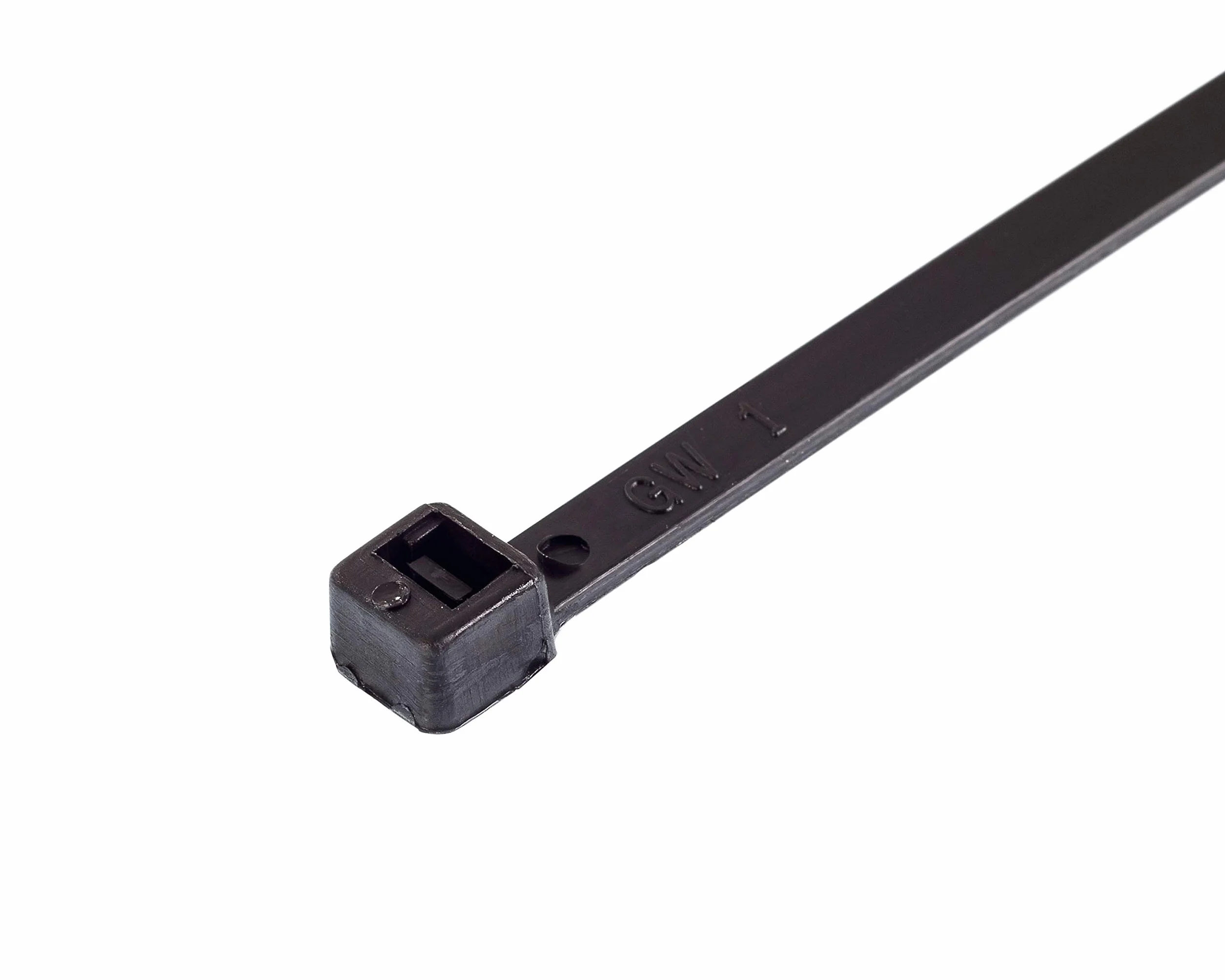 GTSE - Paquete de 100 bridas negras con cremallera, 35,5 x 0,5 cm, 22,7 kg de fuerza, bridas de nailon de 370 mm x 4,8 mm