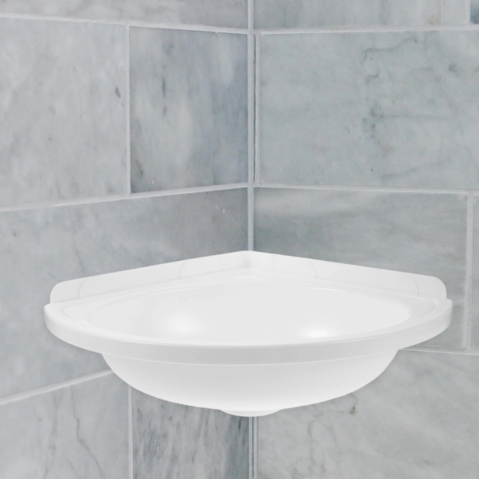 Lavabo Triangular de Esquina Blanco de Plástico, Pequeño y Montado en Pared, Fácil Instalación para Baños Compactos y Balcones Modernos