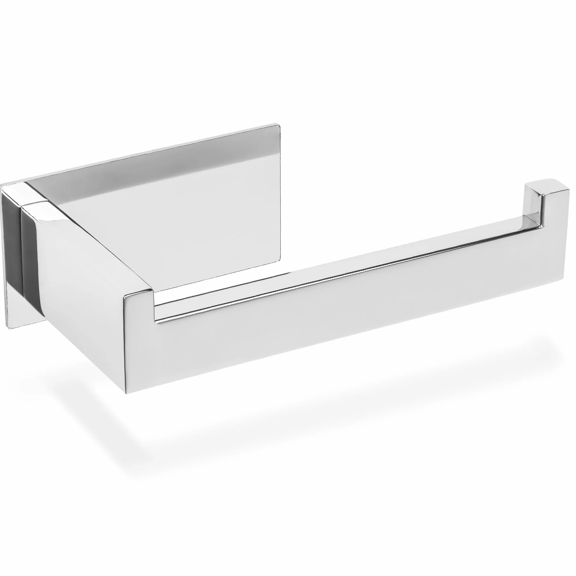 ECENCE Portarrollos Papel Higiénico Adhesivo Baño Acero Inoxidable 304 en Cromo + Material de Montaje, Soporte Papel Higienico, diseño Cuadrado