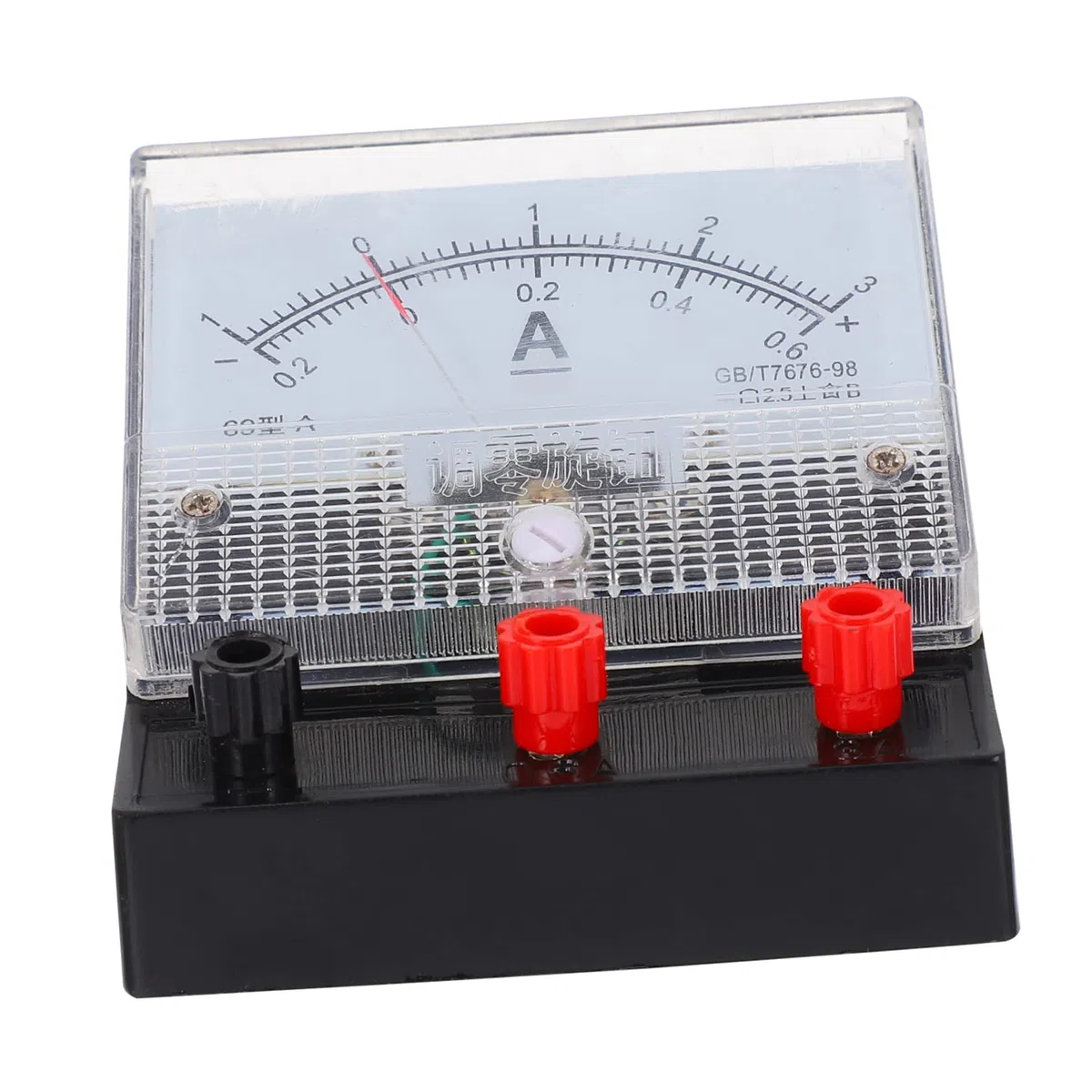 Amperímetro De Doble Escala 0,6a/3a, Aparato Experimental De Física y Electricidad, Medidor De Corriente Analógico De Plástico Para Educación y Laboratorio