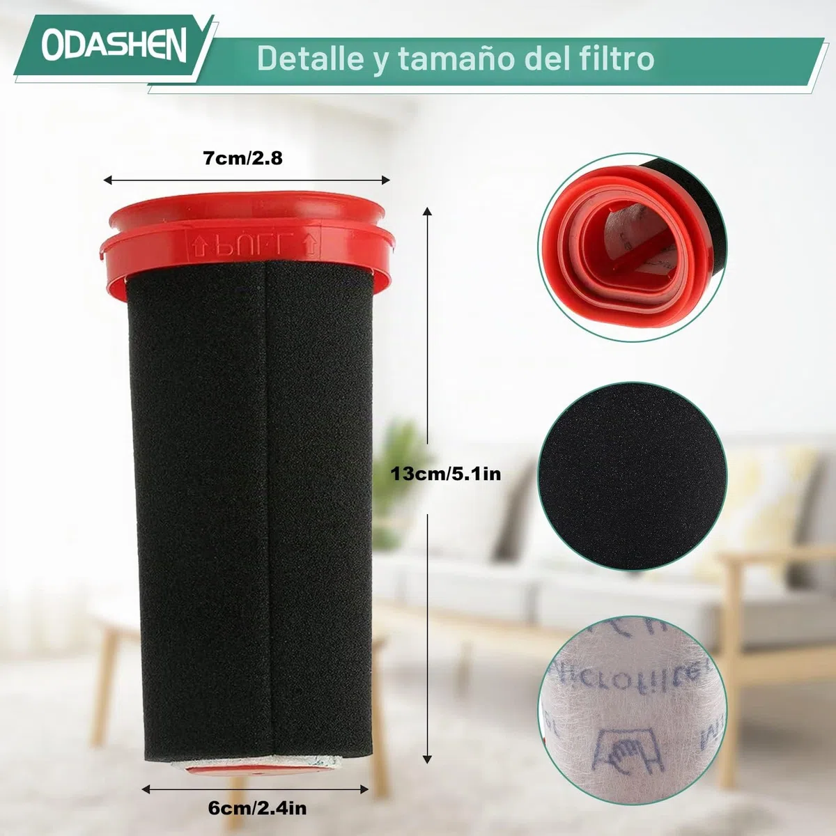 Paquete de 3 filtros de repuesto de 25,2 V/21,6 V para aspiradora inalámbrica Bosch Flexxo Series 4 BBH32101 BBH3ZOO25 BBH3PETGB BBH3211GB, sustituye a la pieza n.º 12026520