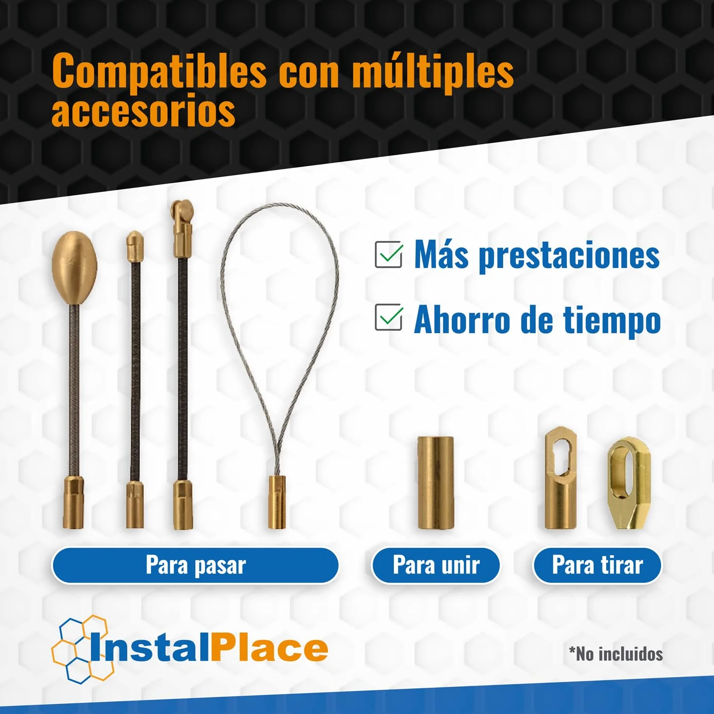 Pasacables | Terminales Intercambiables con Accesorios | Triple Trenzada | Diámetro 4mm | 15m