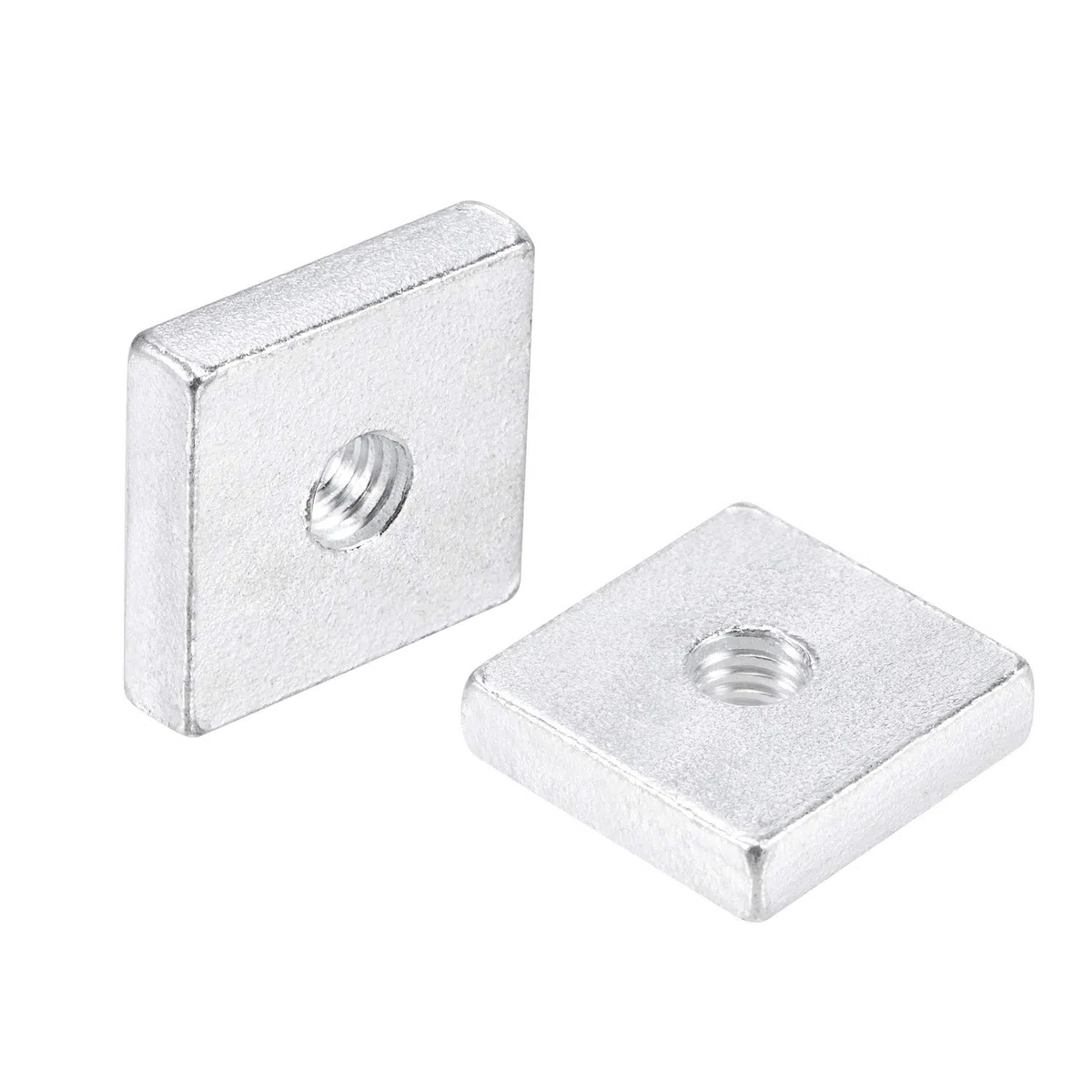 sourcing map Tuercas cuadradas, M6 x 20 mm x 5 mm, juego de surtido de roscas gruesas métricas galvanizadas, 10 unidades