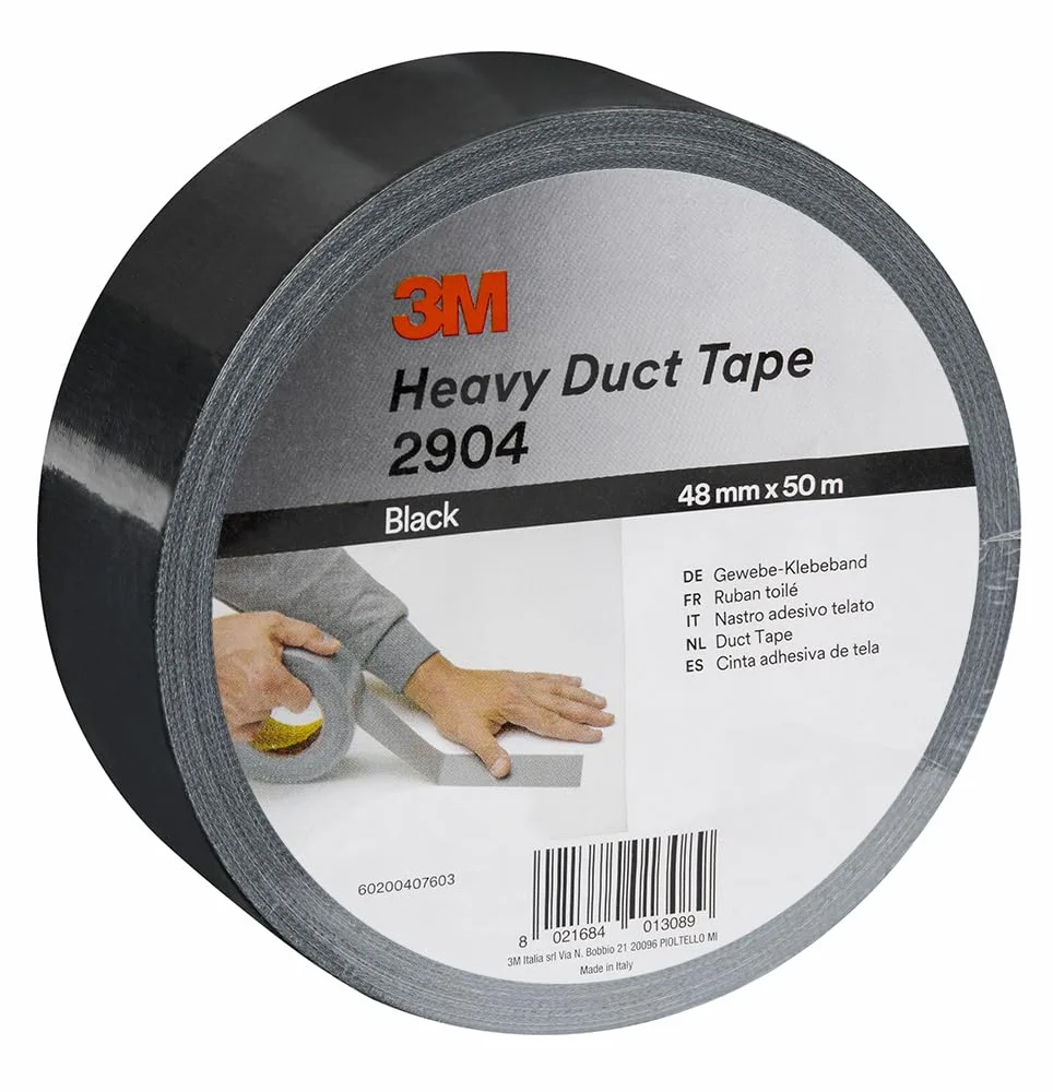 3M Cinta Americana Extrafuerte 2904, Nero, 48 mm x 50 m, 1 unidad