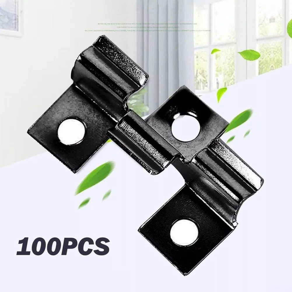 Clips compuestos de acero inoxidable para terrazas de jardín, fijaciones para exteriores, color negro, 100 piezas con espacio de 3 mm para suelos laminados, 7 mm, 8 mm, 9 mm, 10 mm (8 mm)