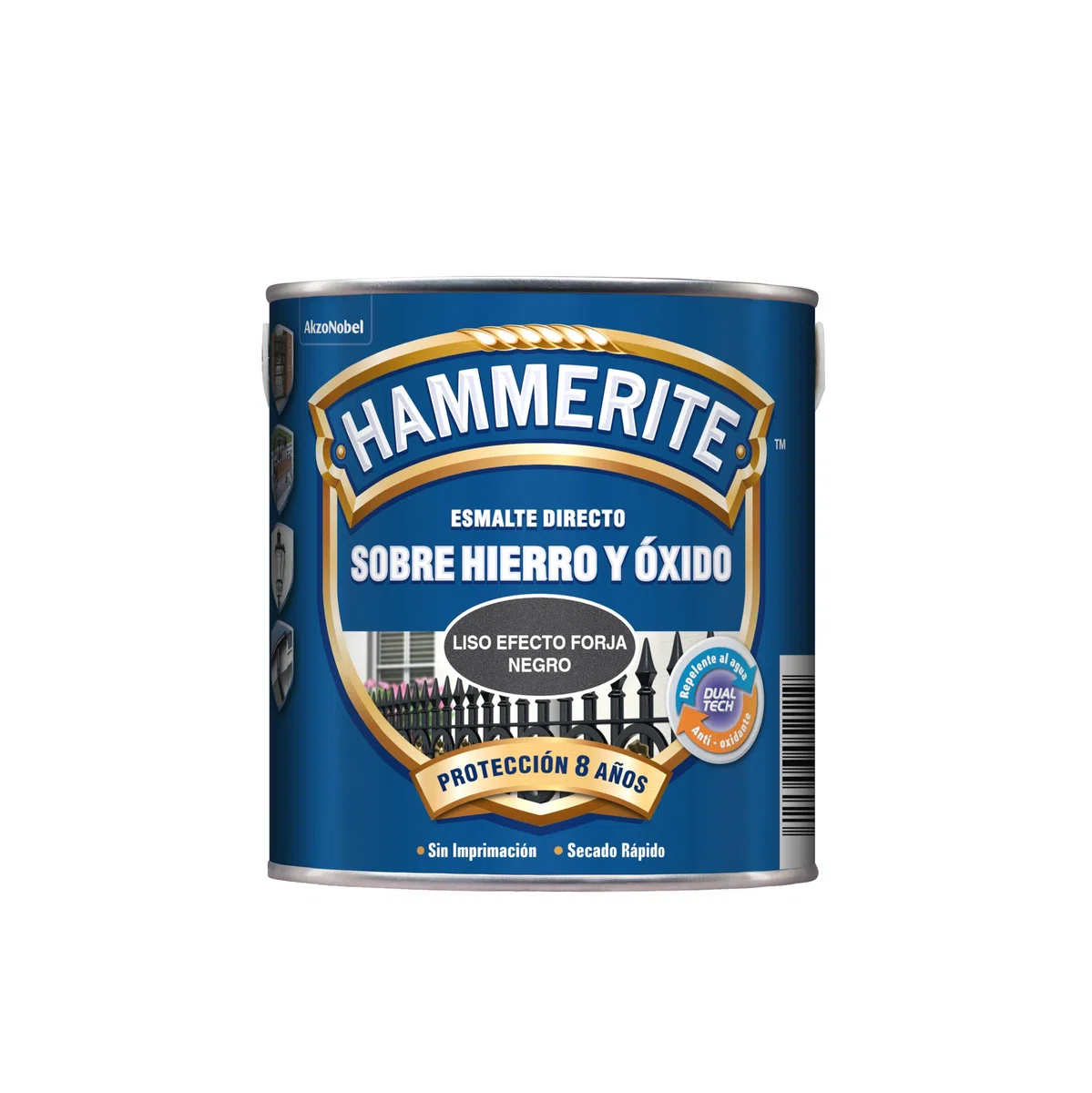 Hammerite Esmalte Forja, Negro, 750 ml (Paquete de 1)
