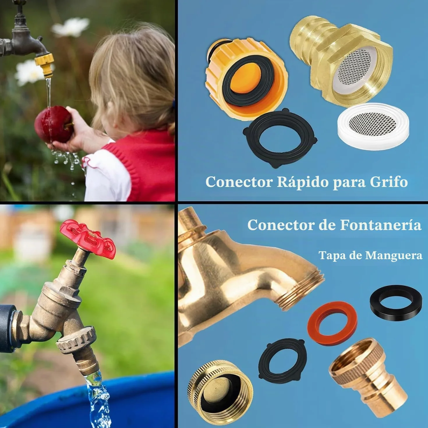 ZDBB Kit de 1000 juntas tóricas de 18 tamaños + arandelas de goma de 18 tamaños para grifo de fontanería, tuberías de agua, arandelas de manguera de jardín, cabezales de ducha, reparación de juntas y