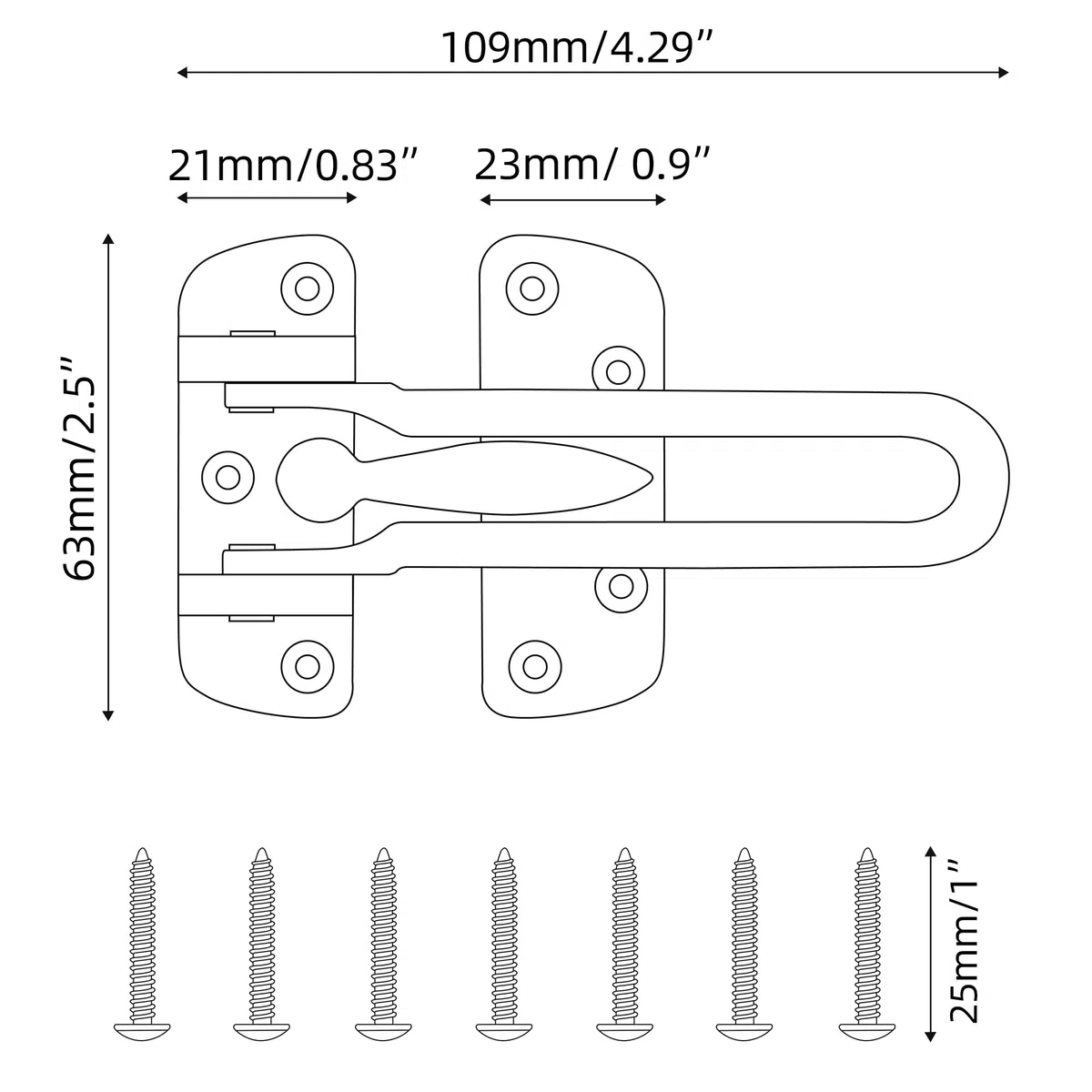 HASWARE Barra oscilante de seguridad para el hogar, aleación dorada, antirrobo, para puerta delantera e interior, tope de puerta de refuerzo a prueba de niños (dorado)