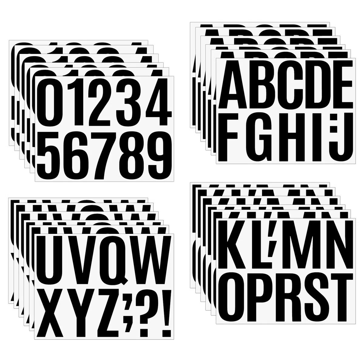 24 Piezas Impermeables Letras Adhesivas Grandes 4 Pulgadas Pegatinas Vinilo Letras y Numeros Adhesivos para Buzones Puertas Casas Números de Dirección Interior o Exterior