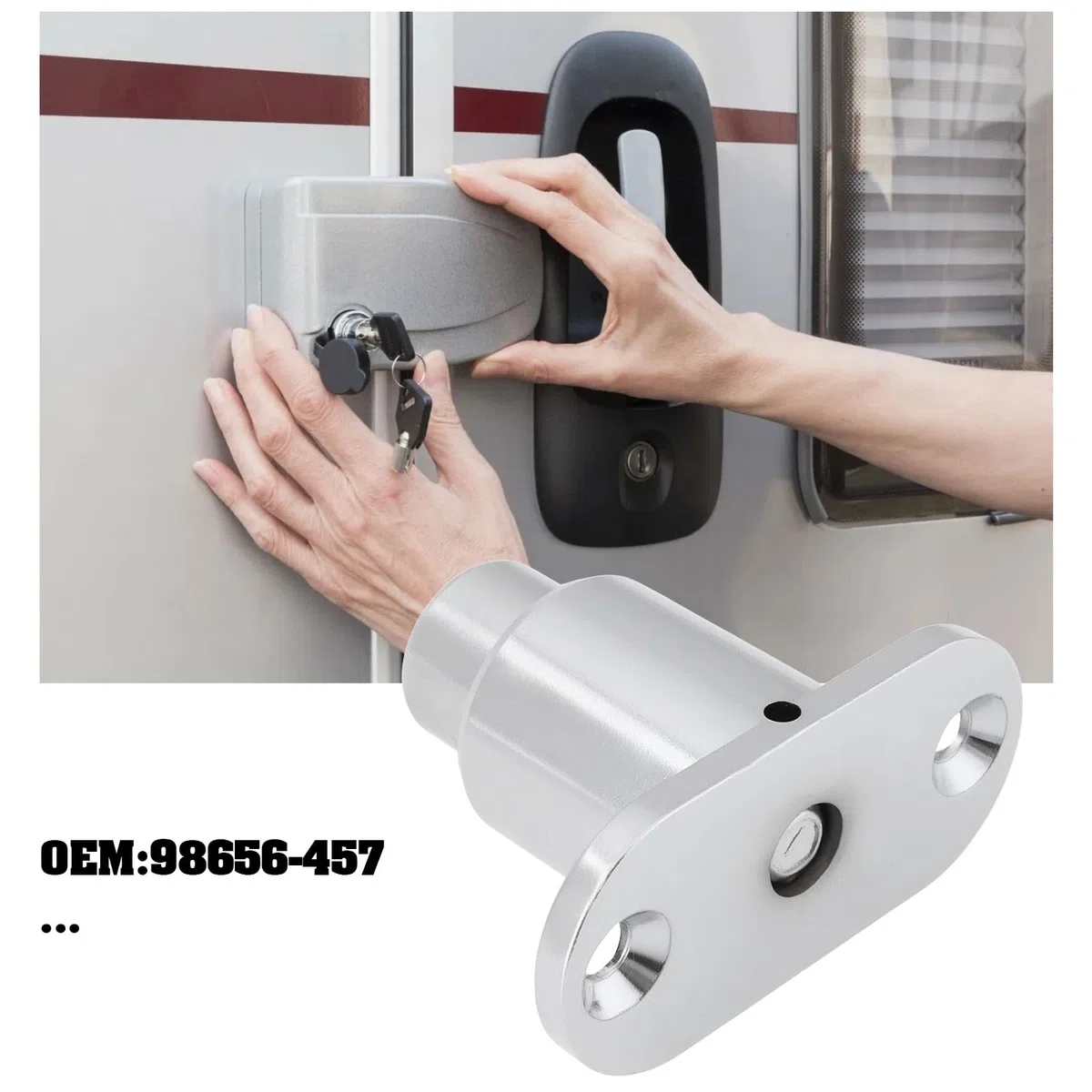 Kit de cerradura de puerta de seguridad de The Lord of the Tools con 2 llaves, reemplaza 98656-457, compatible con Fiamma