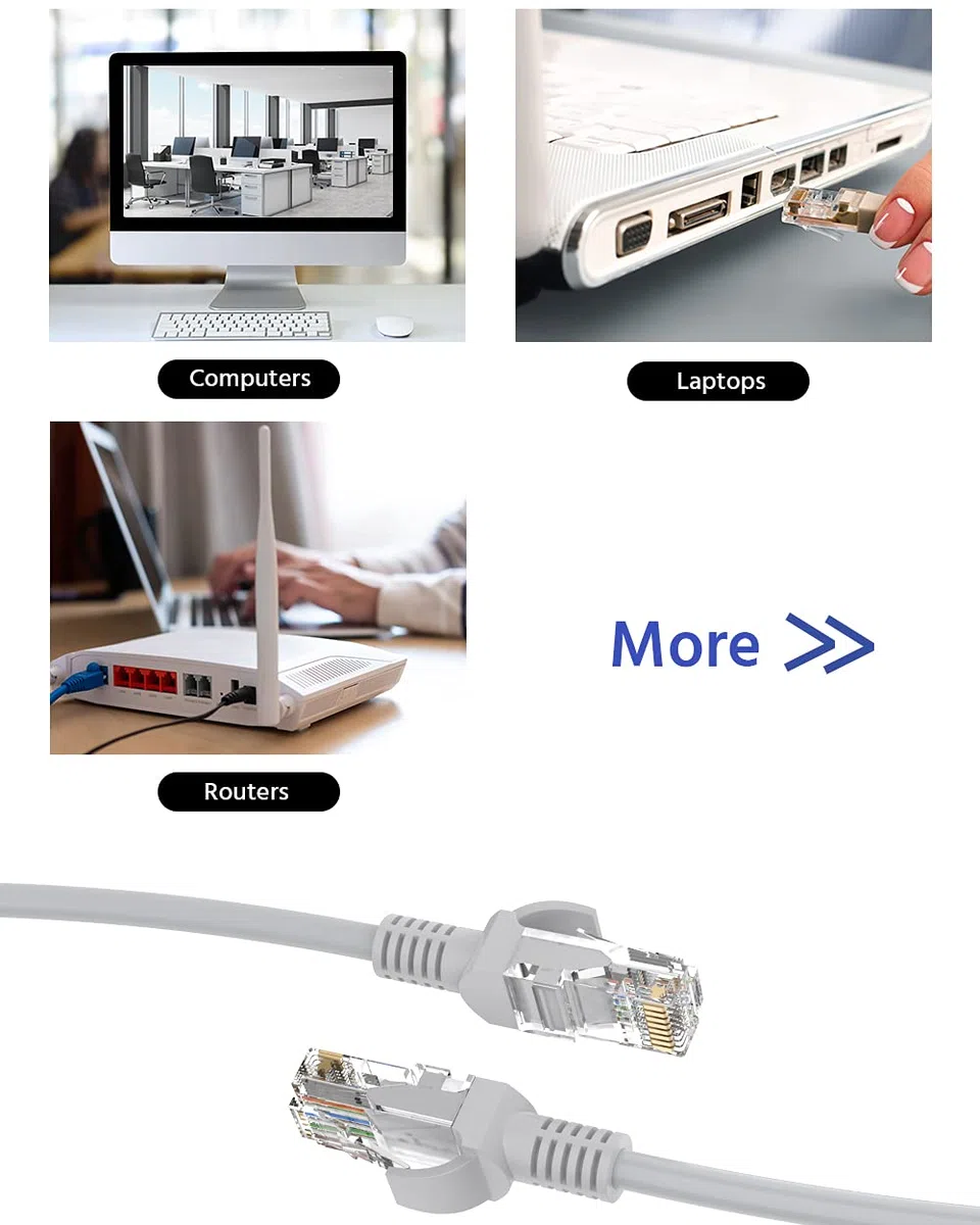 ANNKE PoE Cables Ethernet 30m / 100 pies para IP PoE Cámaras Vigilancia de Seguridad de Alta Velocidad de Red, para Computadora, Hogar, Oficina, etc.