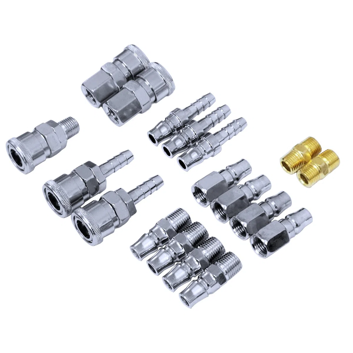 18 piezas de conector de acoplador de manguera de aire de compresor de aire, conector de manguera de aire de conexión rápida neumática, juego de accesorios neumáticos de conexión rápida, conector de