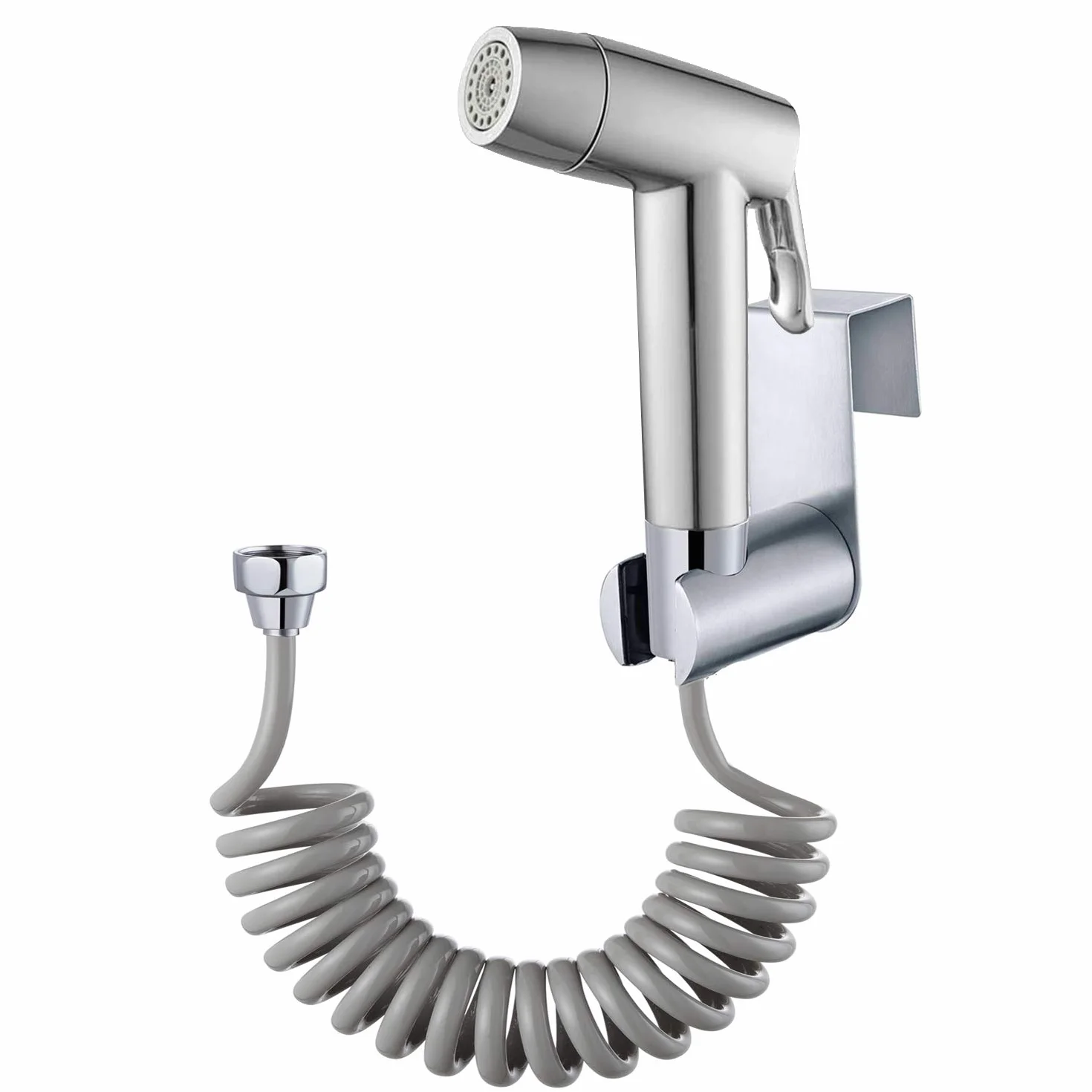Bidé de mano pulverizador de baño con manguera de resorte soporte de pared, Closestool, cacerola de cuclillas, flor de agua, pañal de paño de limpieza para baño