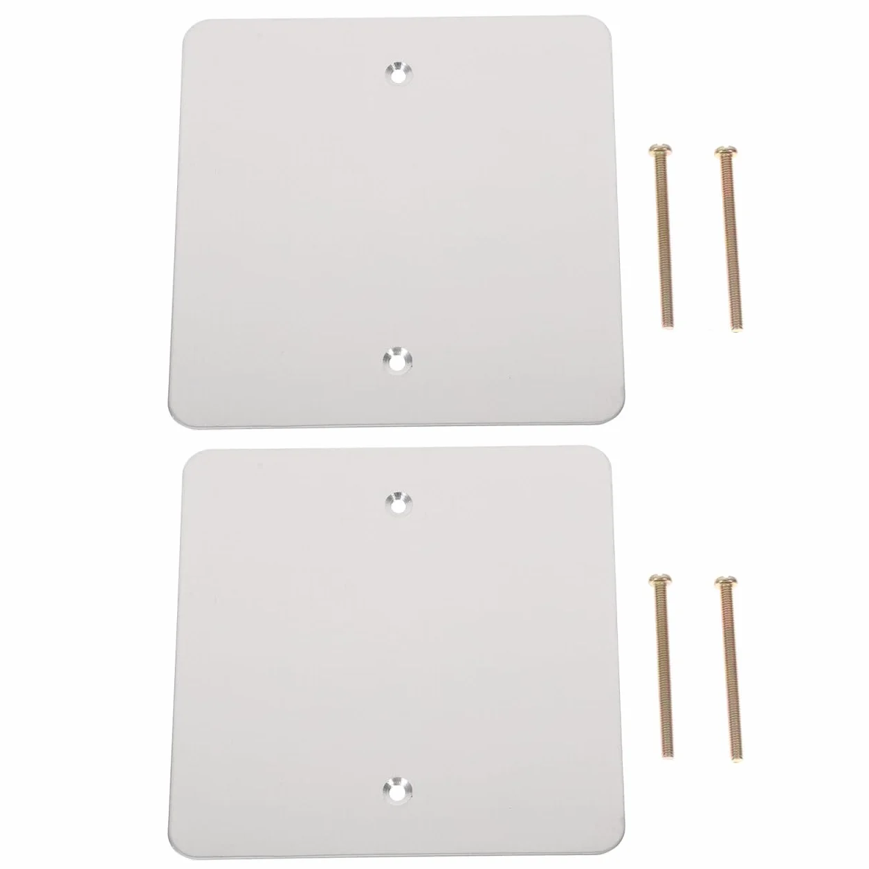 OSALADI Cubierta de Panel Eléctrico de Acero Inoxidable 2 Piezas Placa Ciega 4.72x4.72 Pulgadas