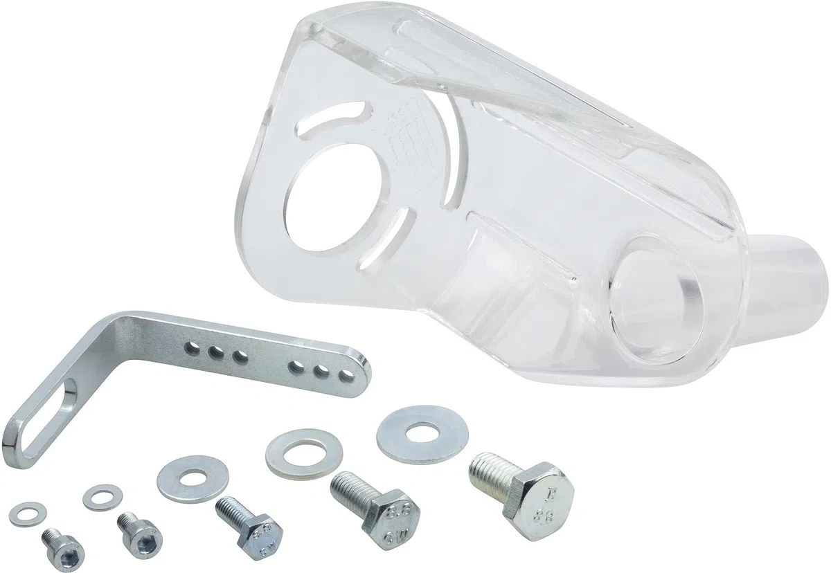 wolfcraft Campana de aspiración para amoladora angular I 4399000 I Para mecanizar madera con seguridad y sin polvo con n.º ref. 4387000, 4386000, 4385000