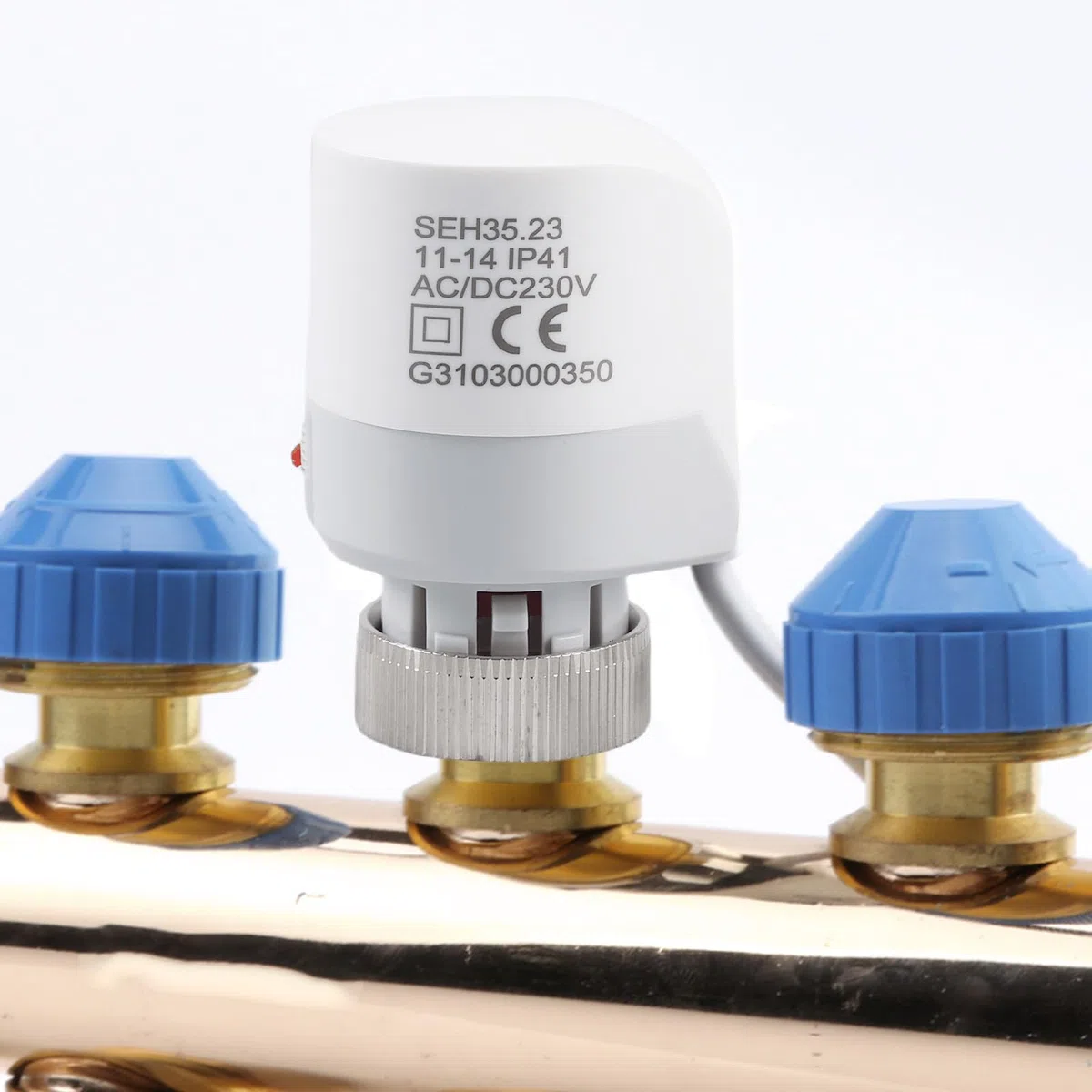 BORDEAG Actuador Térmico de Alto Rendimiento: 2 Unidades Actuador Térmico Eléctrico, Funcionamiento Confortable, Para Calefacción por Suelo (230V, M30x1,5, Blanco)