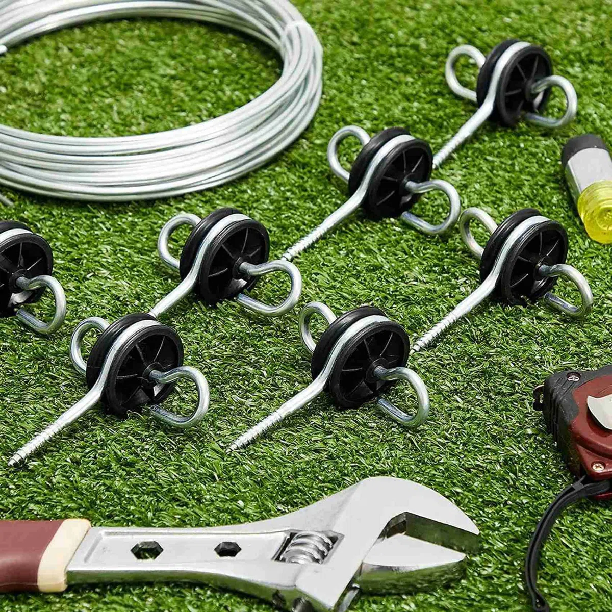 20 Uds, Cerca Eléctrica, Resolver de Puerta, Aisladores de Cerca Eléctrica, Aisladores de Alambre de Cerca para Cerca Eléctrica, Poste de Madera