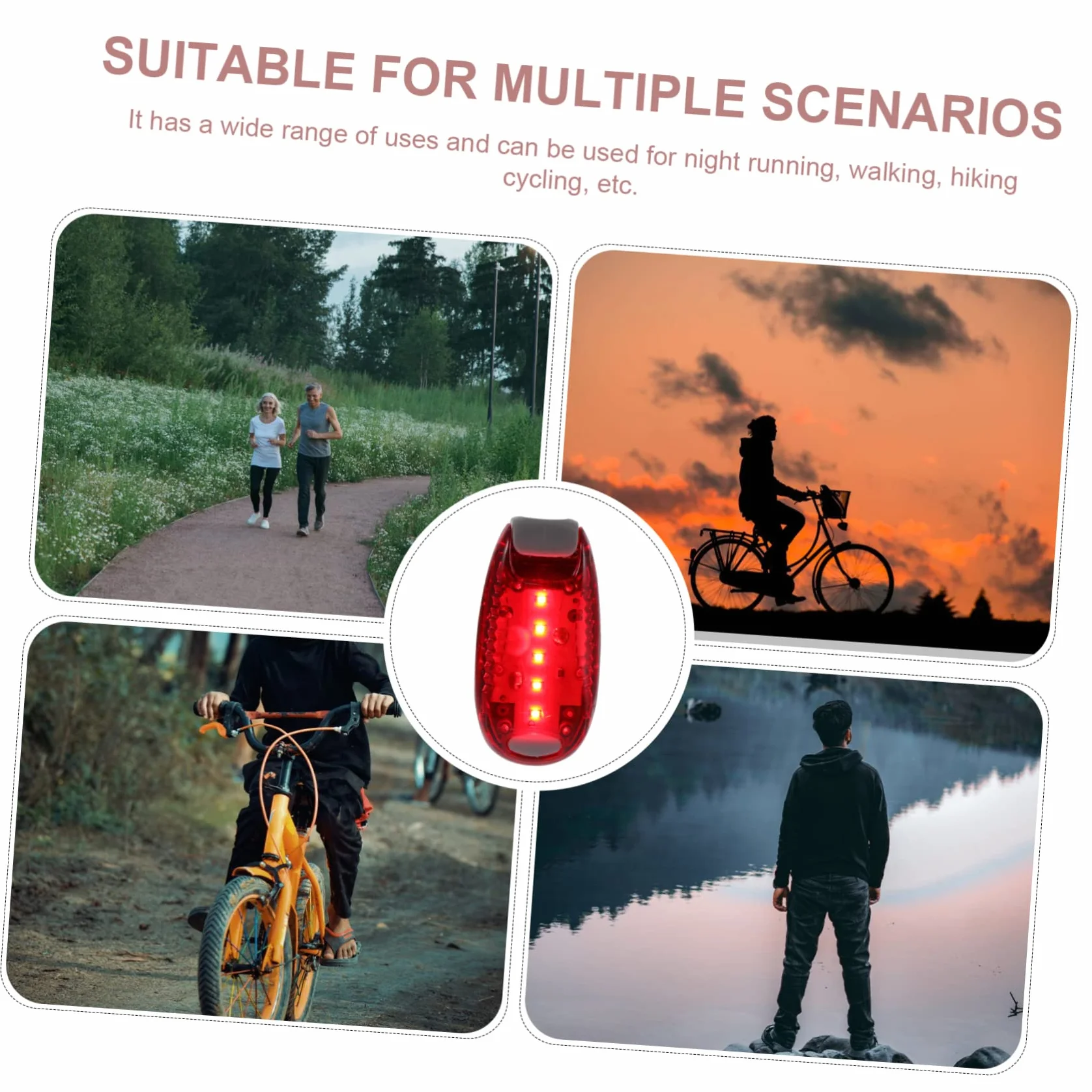 Luces Bicicleta Recargable LED SUPVOX Roja Señal Campamento Exterior