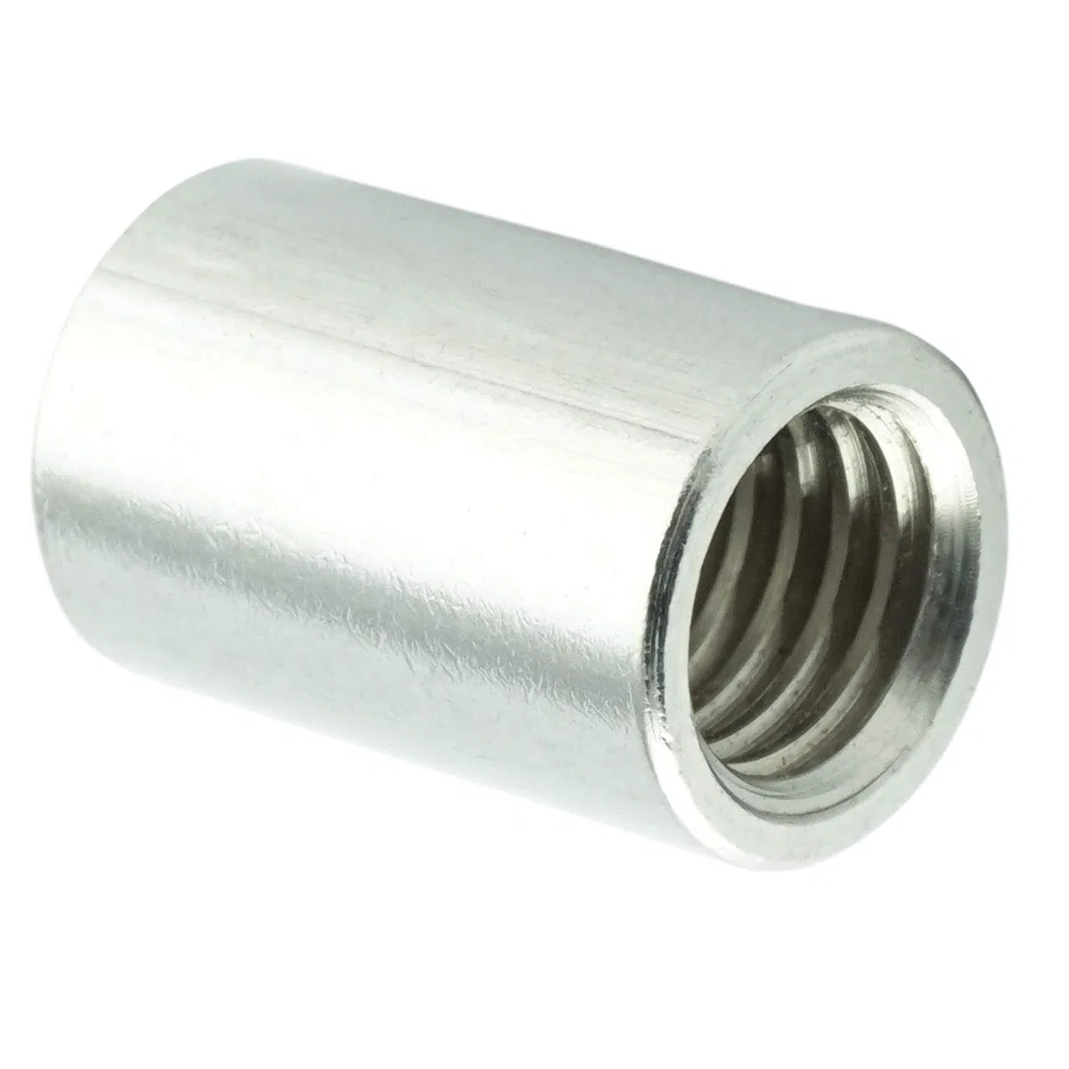 Manguito redondo M8 x 50 mm (10 unidades) – Manguitos roscados redondos – Acero inoxidable A2 V2A