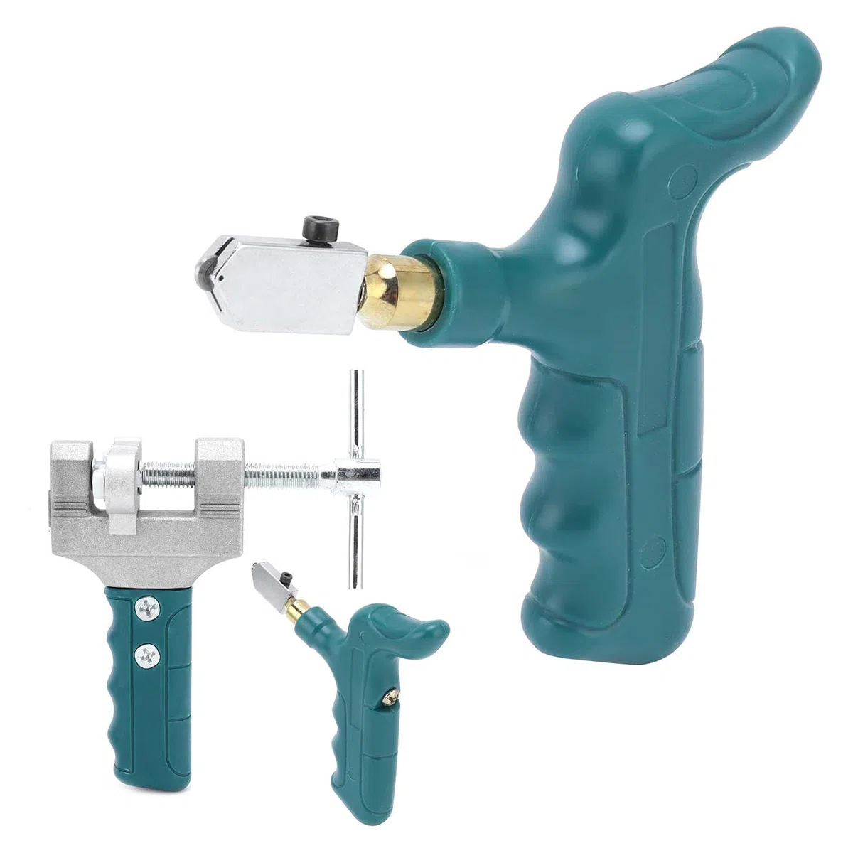 Kit de corte de vidrio, herramienta manual para cortar azulejos, hoja de acero de aleación de alta dureza con alicates trituradores, abridor portátil de azulejos de cerámica para