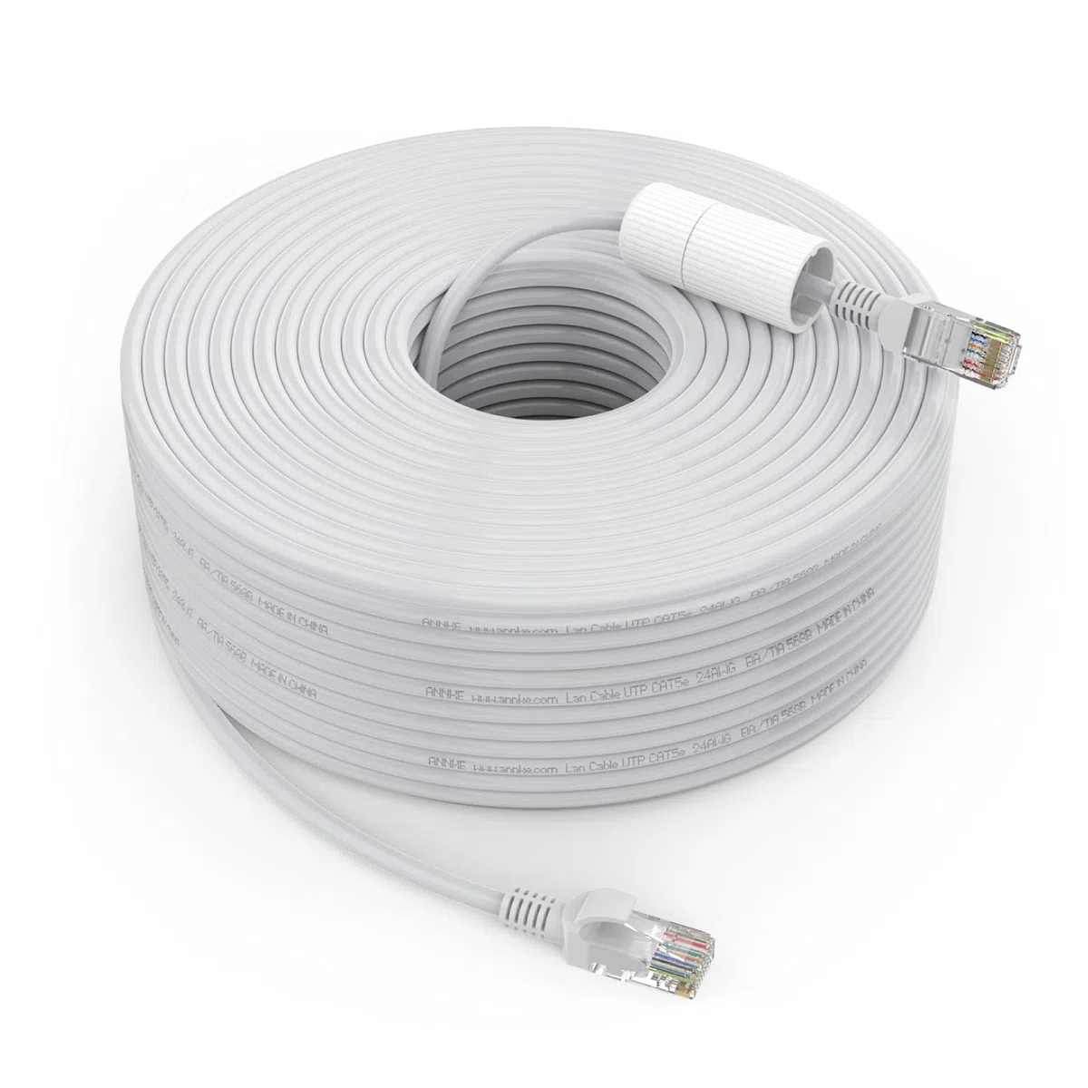 ANNKE PoE Cables Ethernet 30m / 100 pies para IP PoE Cámaras Vigilancia de Seguridad de Alta Velocidad de Red, para Computadora, Hogar, Oficina, etc.