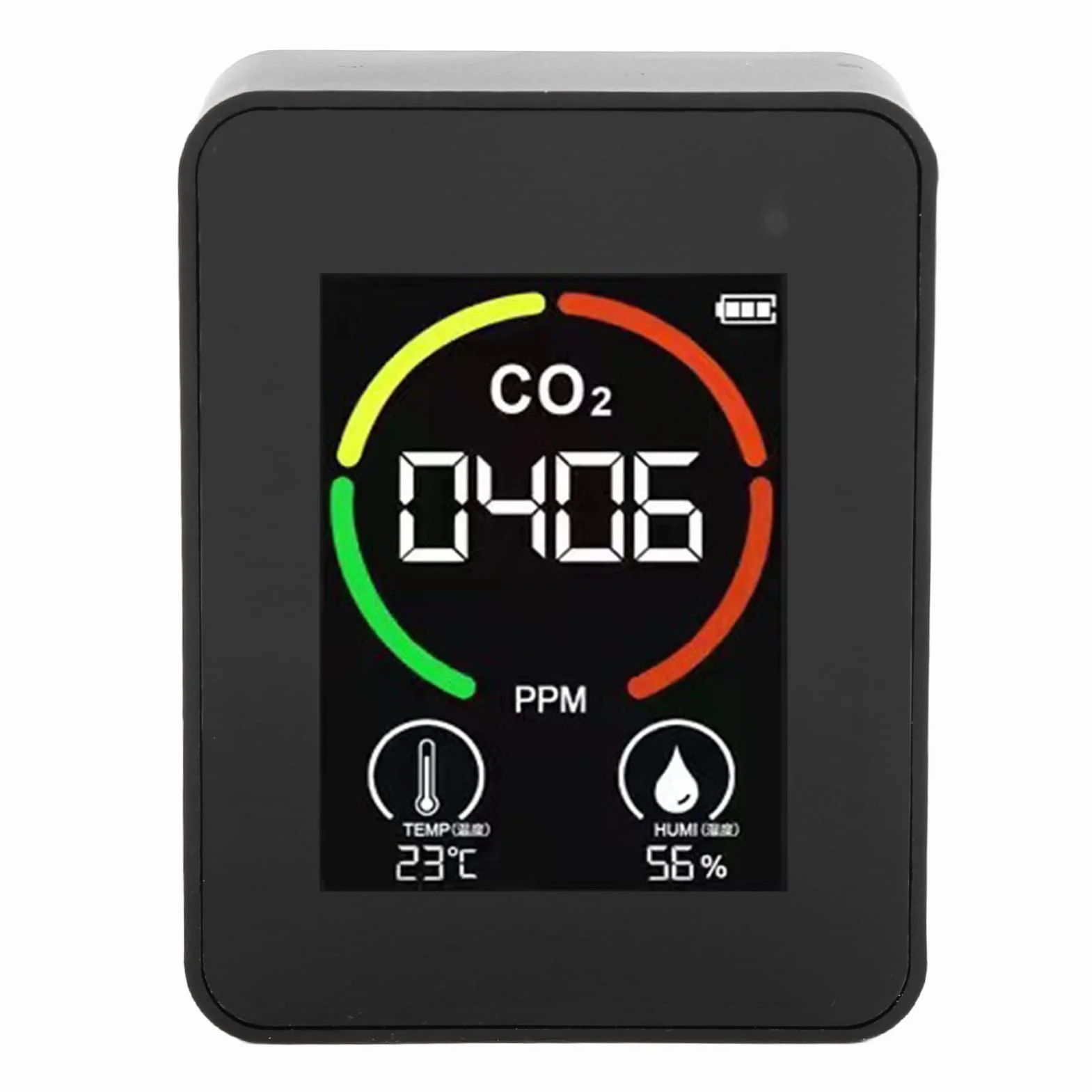 Detector 3 en 1 CO2 400-5000ppm | Medidor de TVOC Temperatura y Humedad | Monitoreo Ambiental para Uso Doméstico