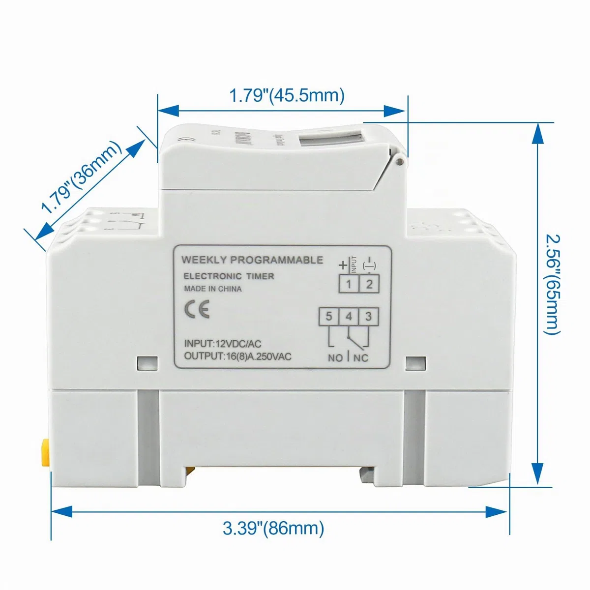 Baomain Temporizador Digital THC15A, DC/AC 12V 16A Amp Digital LCD Power Programmable Temporizador Relé (THC15A 12V)