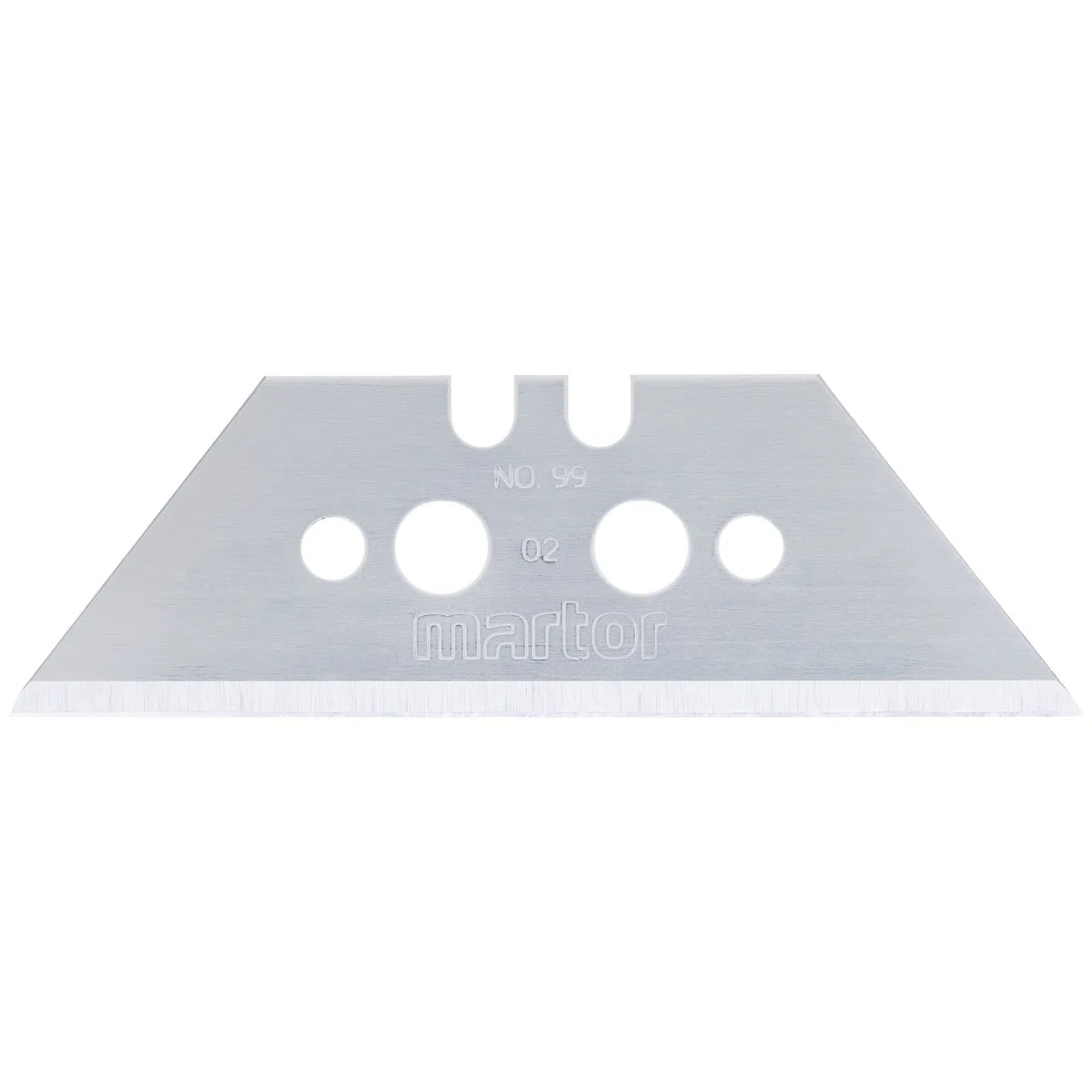 MARTOR 10 x Hoja trapezoidal, Cuchillos de seguridadcuchillo de recambio, 19 mm, afilado, en dispensador, 2 veces utilizable, no. 99