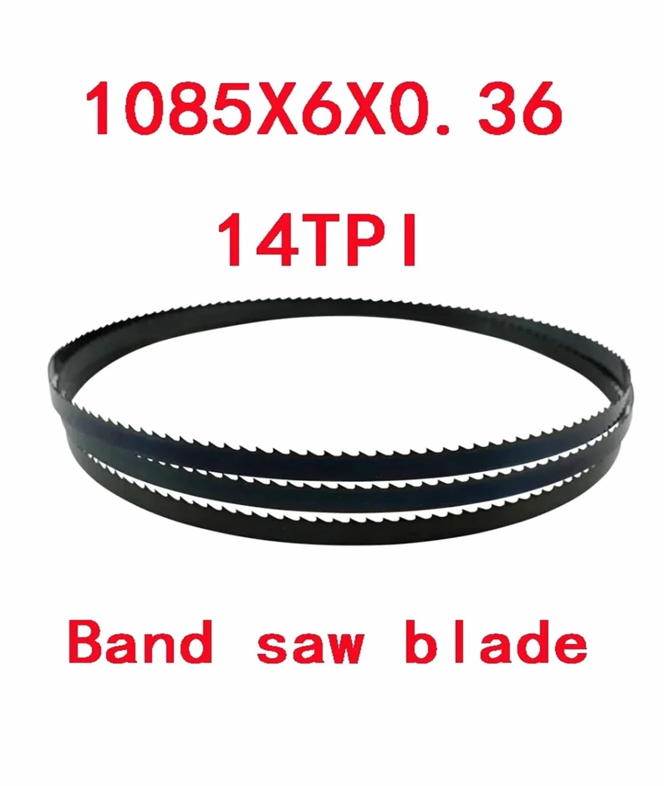 3 hojas de sierra de cinta de 1085 mm, 6 mm, 0,36 mm, 14 dientes por pulgada, for cortar madera y contrachapado.