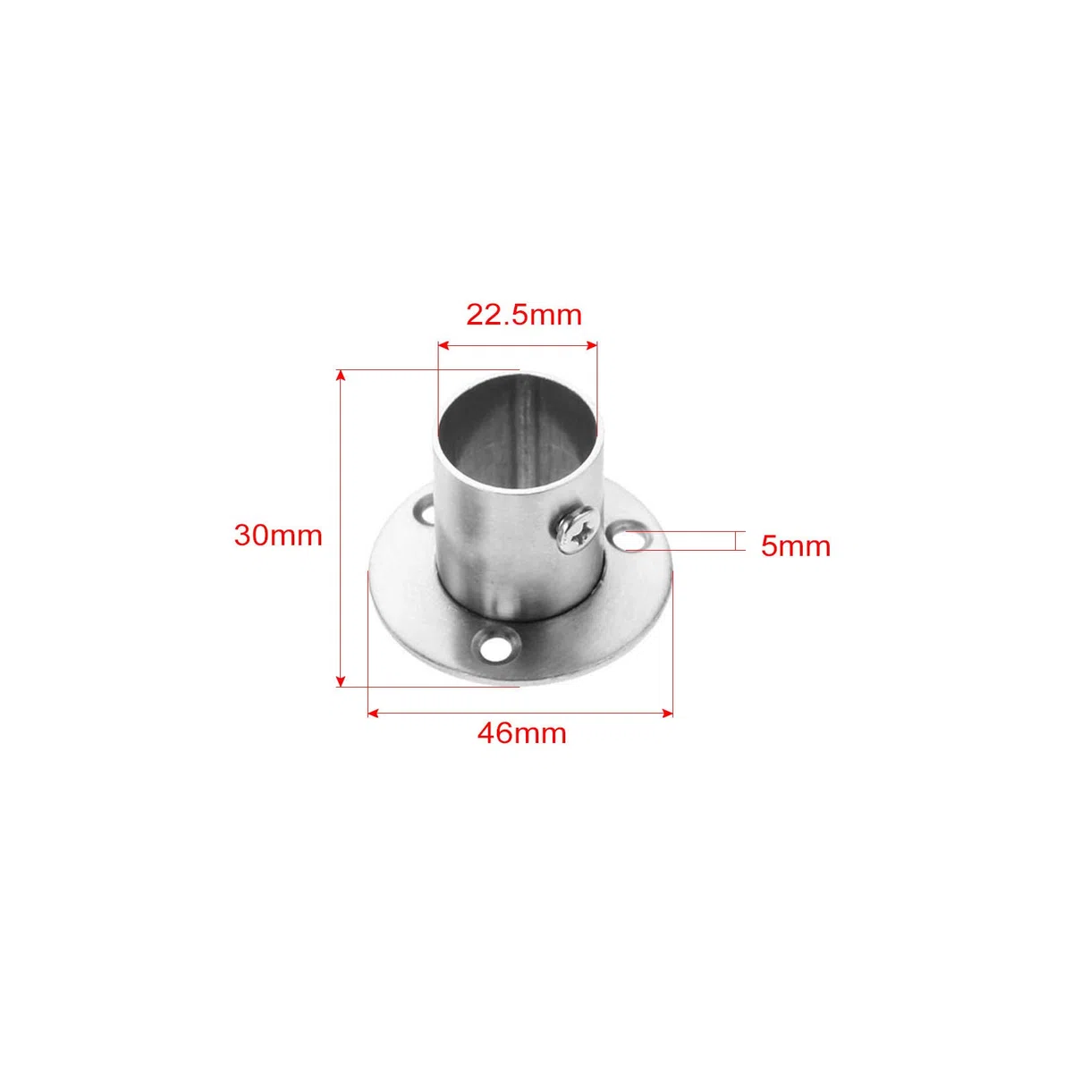 4 piezas de bridas de acero inoxidable para armario, tubería, soporte y montaje, conexión entre tubos, soporte para perchas de 22 mm