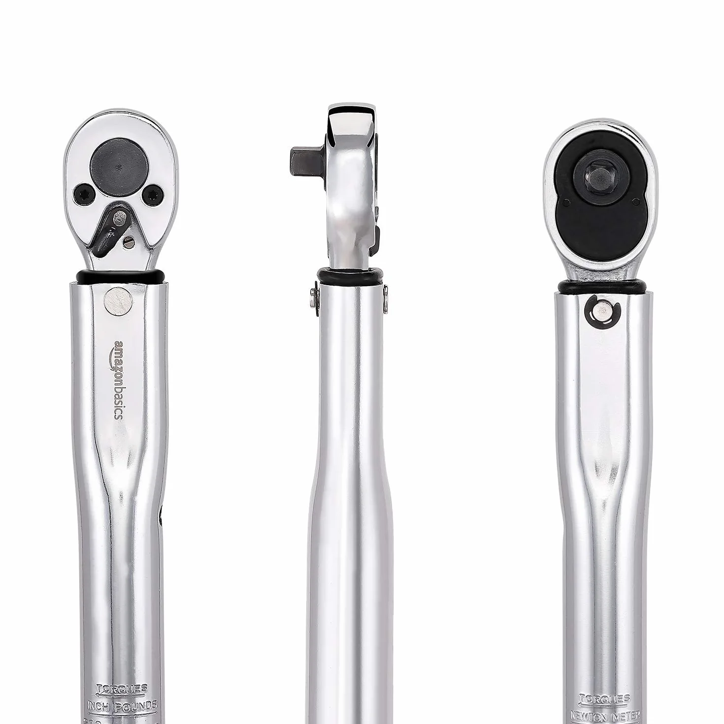 Amazon Basics Llave de trinquete dinamométrica de 1/4 pulgadas , 3.95-22.5 Nm, 35-200 in.-lb