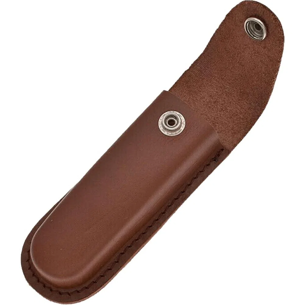 Case De Cuero De Soporte De Navaja De Bolsillo De Cuero Plegable con Cierre De Snap Y Cinturón De Bolsillo De Bolsillo Edc Polsina De Bolsillo