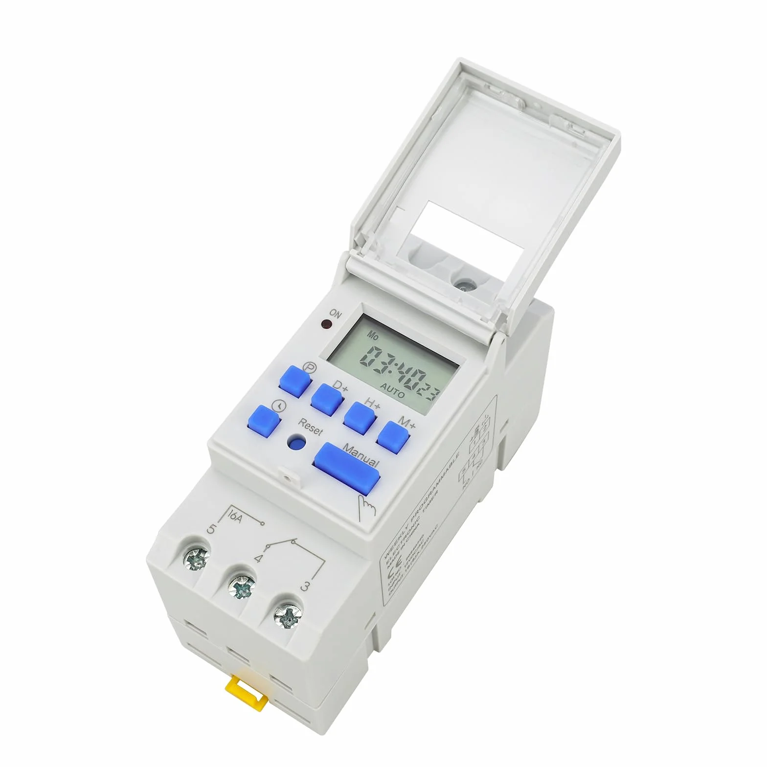 Baomain Temporizador Digital THC15A, DC/AC 12V 16A Amp Digital LCD Power Programmable Temporizador Relé (THC15A 12V)