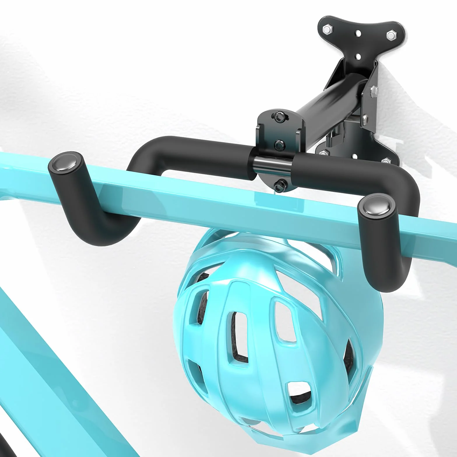 Housolution Soporte De Pared Para Bicicletas - Acolchado de Espuma EVA, Acero Al Carbono, Ajustable Para Bicis De Carretera, Montaña E Híbridas Hasta 48,5 Lbs. Ahorra Espacio En Garaje/Casa, 1 Paquete