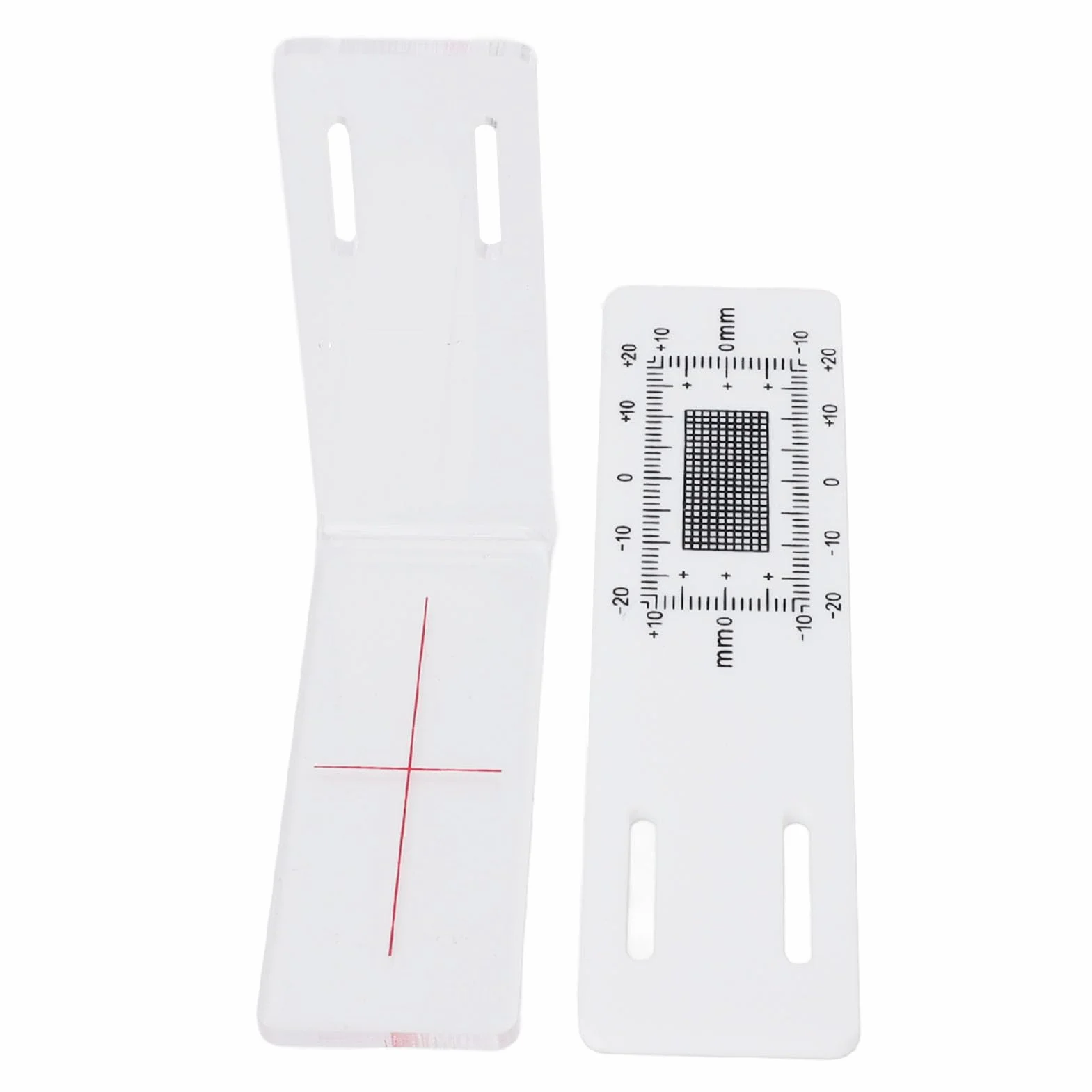 Monitor de Grietas para Paredes, Medidor de Calibre Acrílico y ABS, Kit de Seguimiento de Evolución con Tornillos y Manual, 2 Piezas
