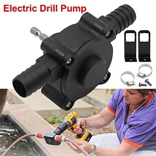 Mini bomba de taladro eléctrica portátil Bomba de agua con taladro manual Diésel Fluido de aceite Agua Bombas de transferencia autocebantes manuales Velocidad de bombeo rápida(Original)
