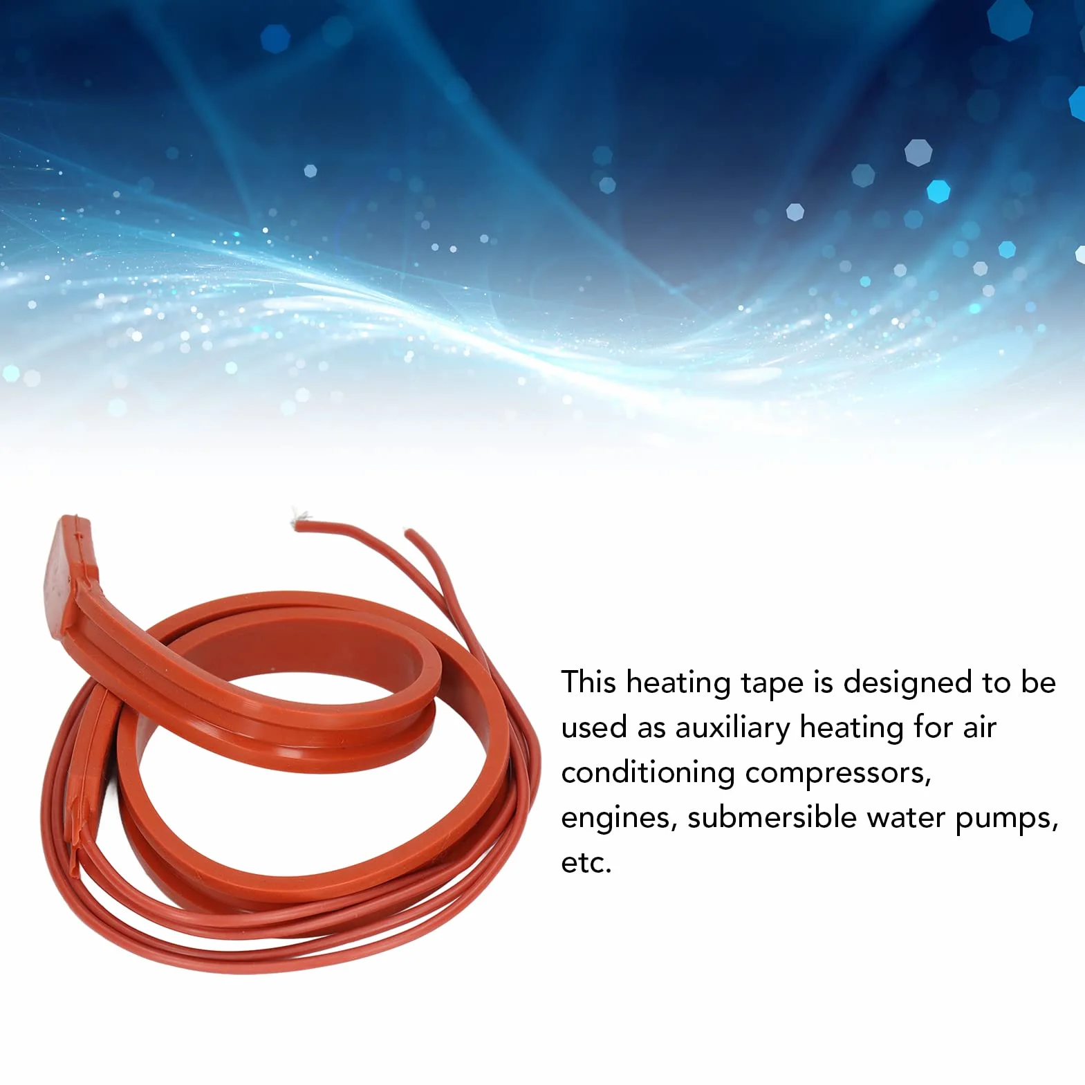 Cinturón de calefacción de silicona, banda de calefacción impermeable Calentador flexible Cables de calefacción autorregulables antiescarcha 220V