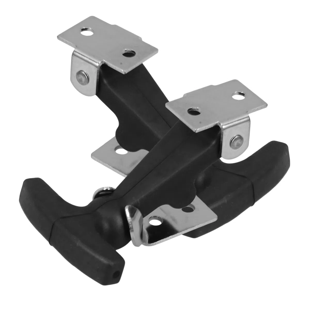 2piezas Pestillo De Goma Para Capó Cierre De Seguridad Manilla t Flexible Pestillo De Acero Inoxidable Para Refrigerador Caja De Herramientas Vehículo Motor Barco