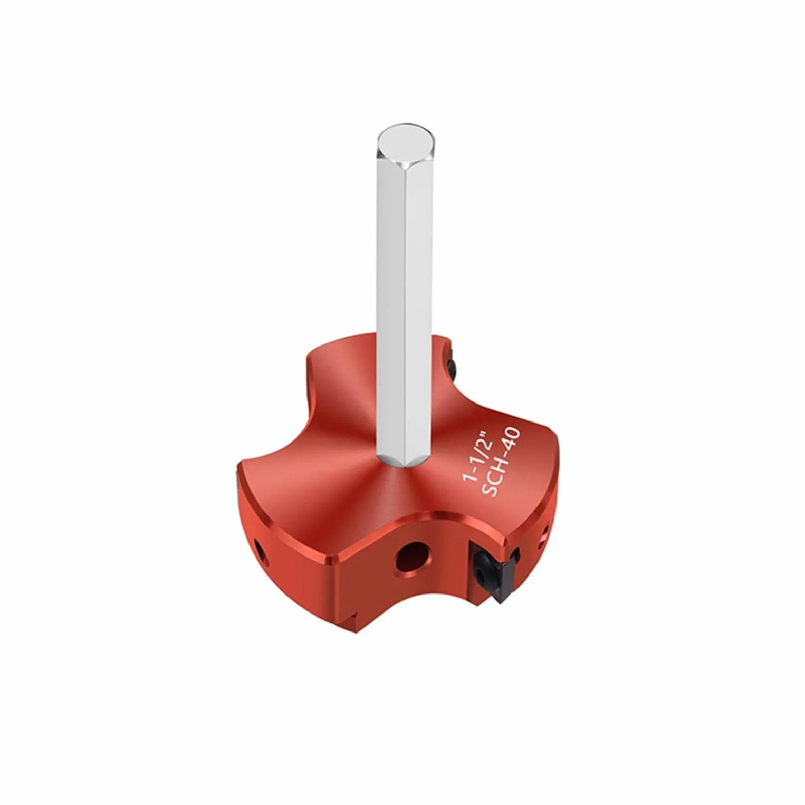 Herramienta de escariador de tubería de PVC de triple hoja, para accesorios de programación 40/CPVC/ABS, cuerpo de aleación de aluminio, eje de acero inoxidable, compatible con portabrocas