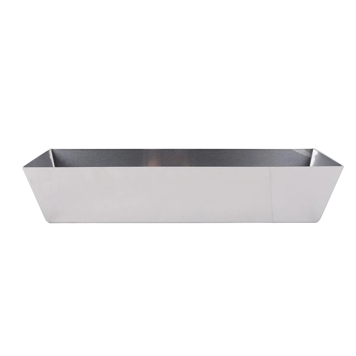 Bandeja de acero inoxidable de 14 pulgadas, bandeja de herramientas de paneles de yeso suave y duradera para mezclar cemento, mortero, masilla y pintura.