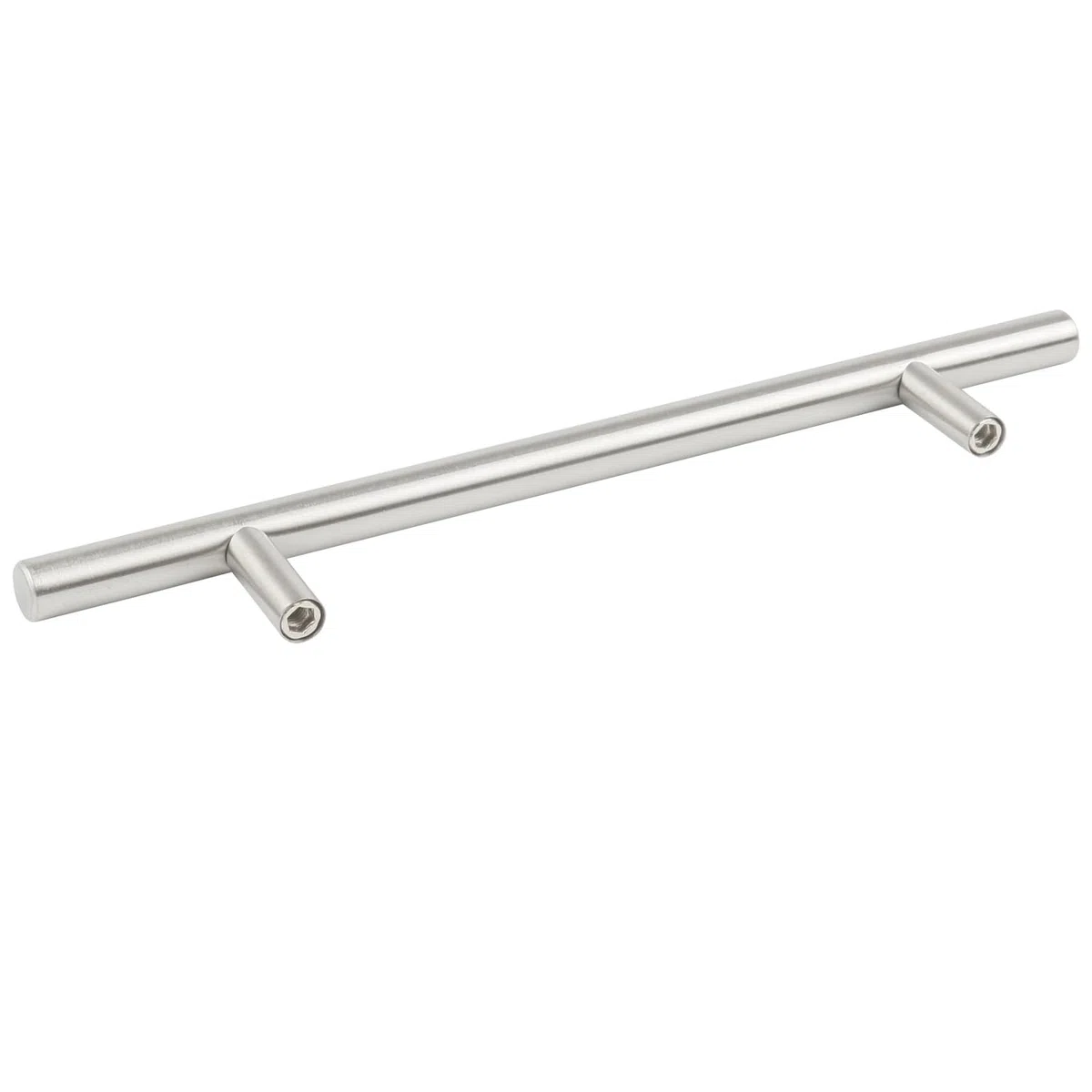 TRIXES 20x Tiradores en T de Acero Inoxidable con Tornillos, 200mm de Ancho - Centros de 128mm, para Armarios/Gabinetes/Puertas/Cajones, Accesorios de Cocina