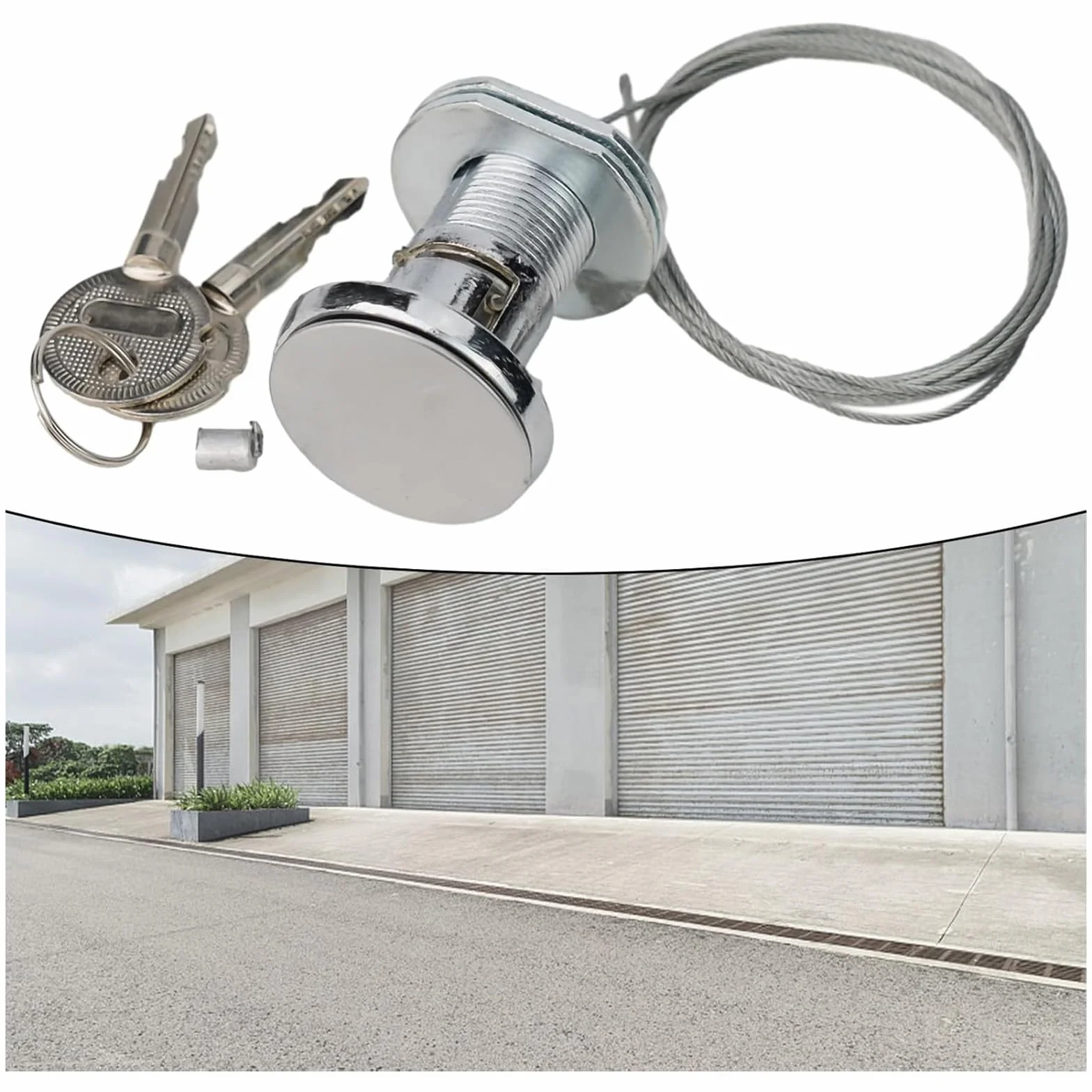 Kit de Bloqueo de Liberación de Emergencia Cerradura Universal para Puerta de Garaje con 2 Llaves de Desconexión Accesorios de Puerta
