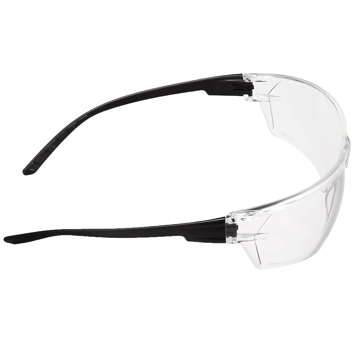 Amazon Basics Gafas de seguridad (Transparente/negro), antivaho, paquete de 12