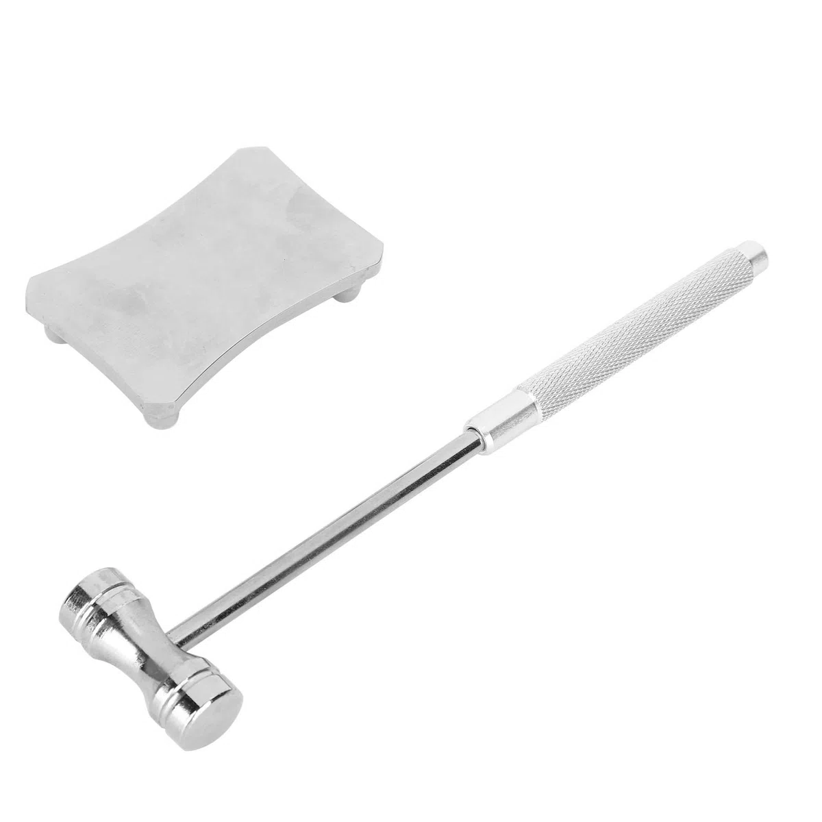 Martillo multifuncional de acero con doble cabeza, herramienta de mano para relojero con mango antideslizante